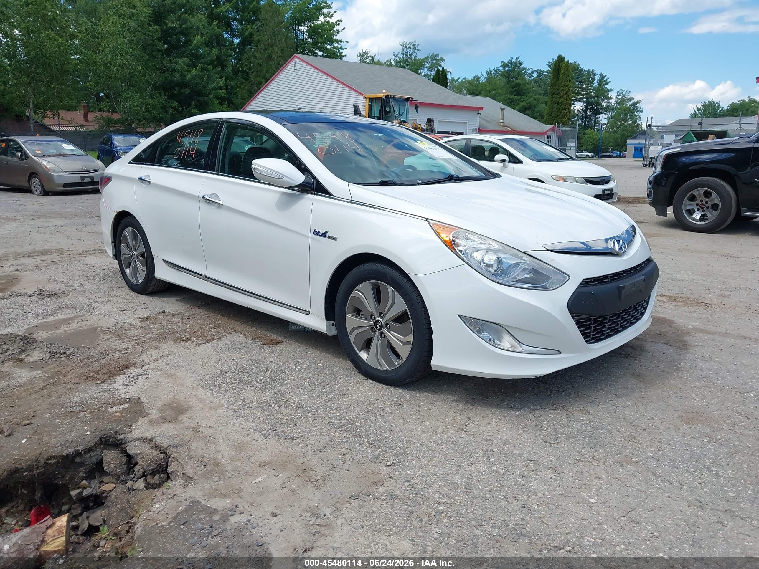 2013 Hyundai Sonata Hybrid Limited White vin: KMHEC4A45DA068506