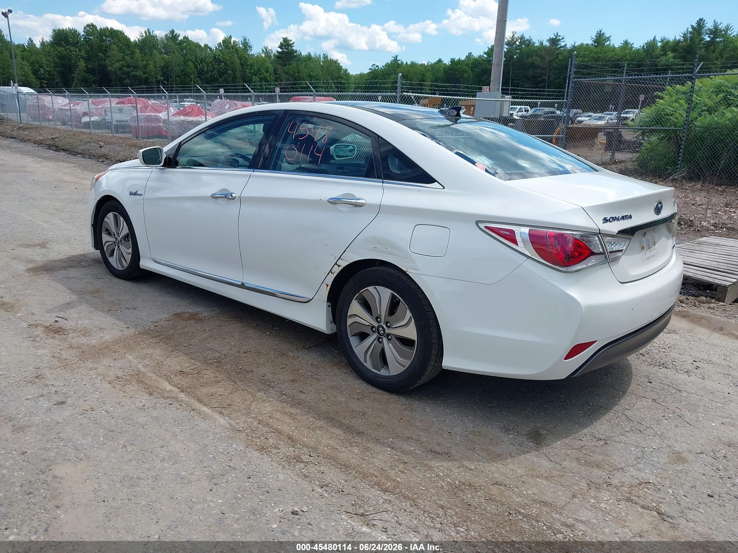 2013 Hyundai Sonata Hybrid Limited White vin: KMHEC4A45DA068506
