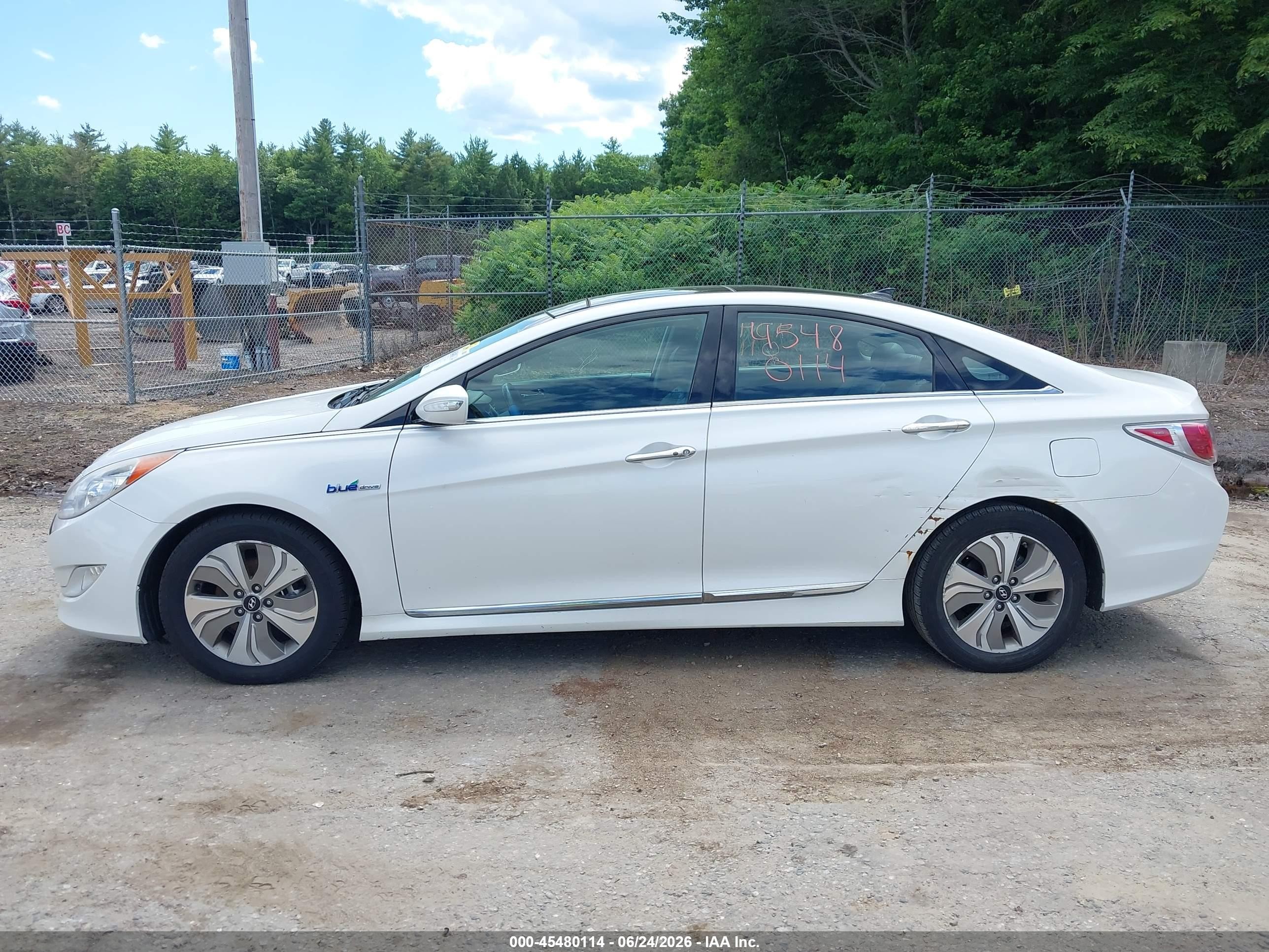2013 Hyundai Sonata Hybrid Limited White vin: KMHEC4A45DA068506