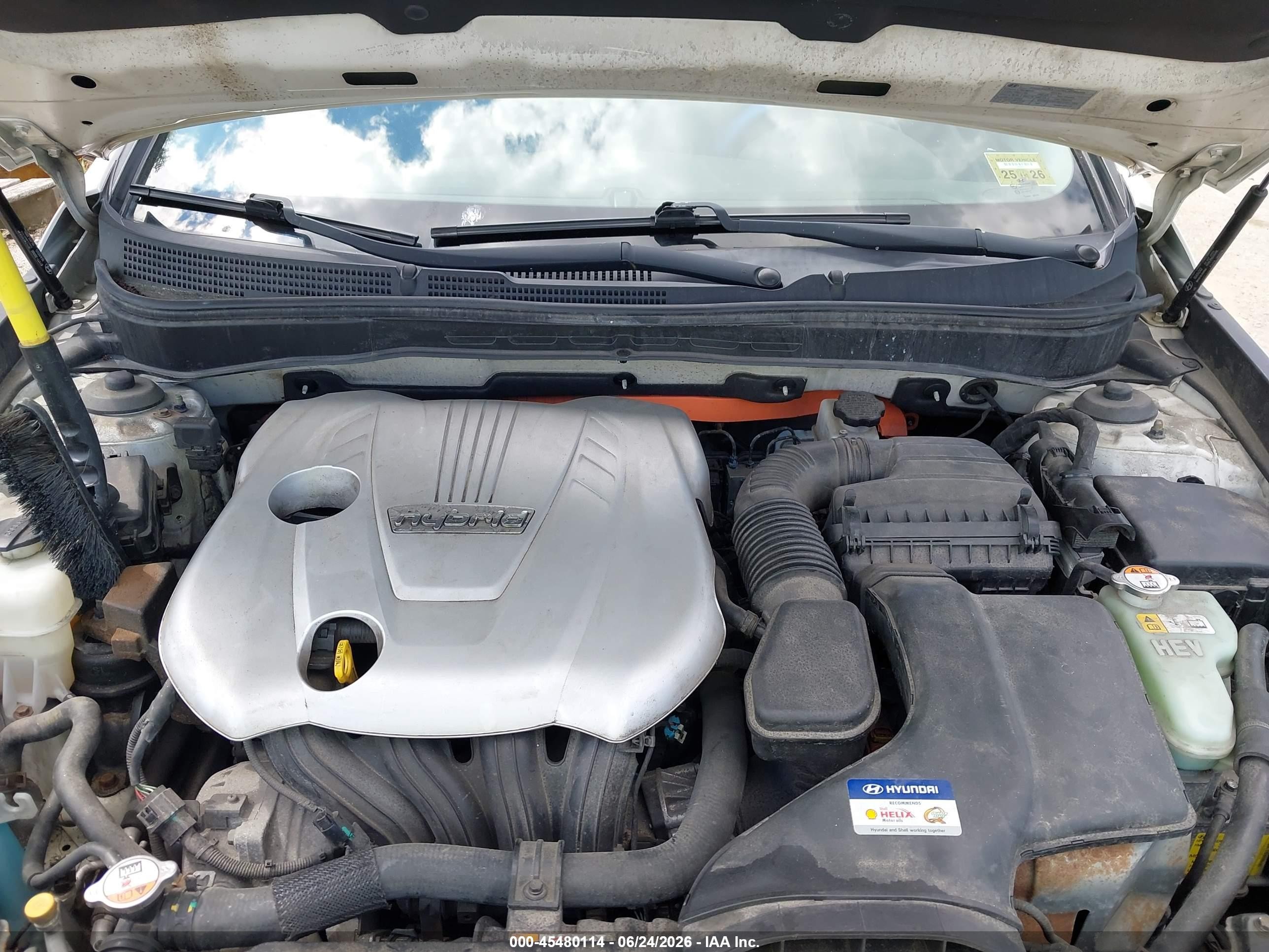2013 Hyundai Sonata Hybrid Limited White vin: KMHEC4A45DA068506