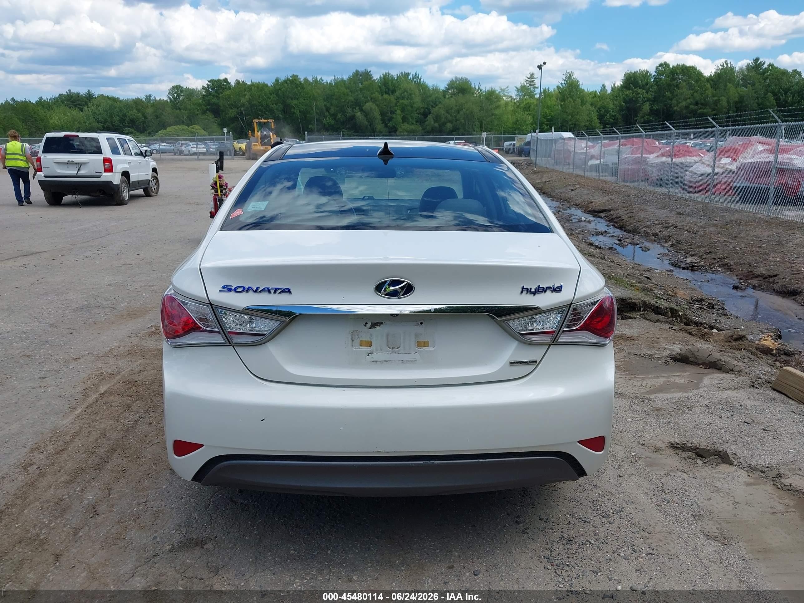 2013 Hyundai Sonata Hybrid Limited White vin: KMHEC4A45DA068506