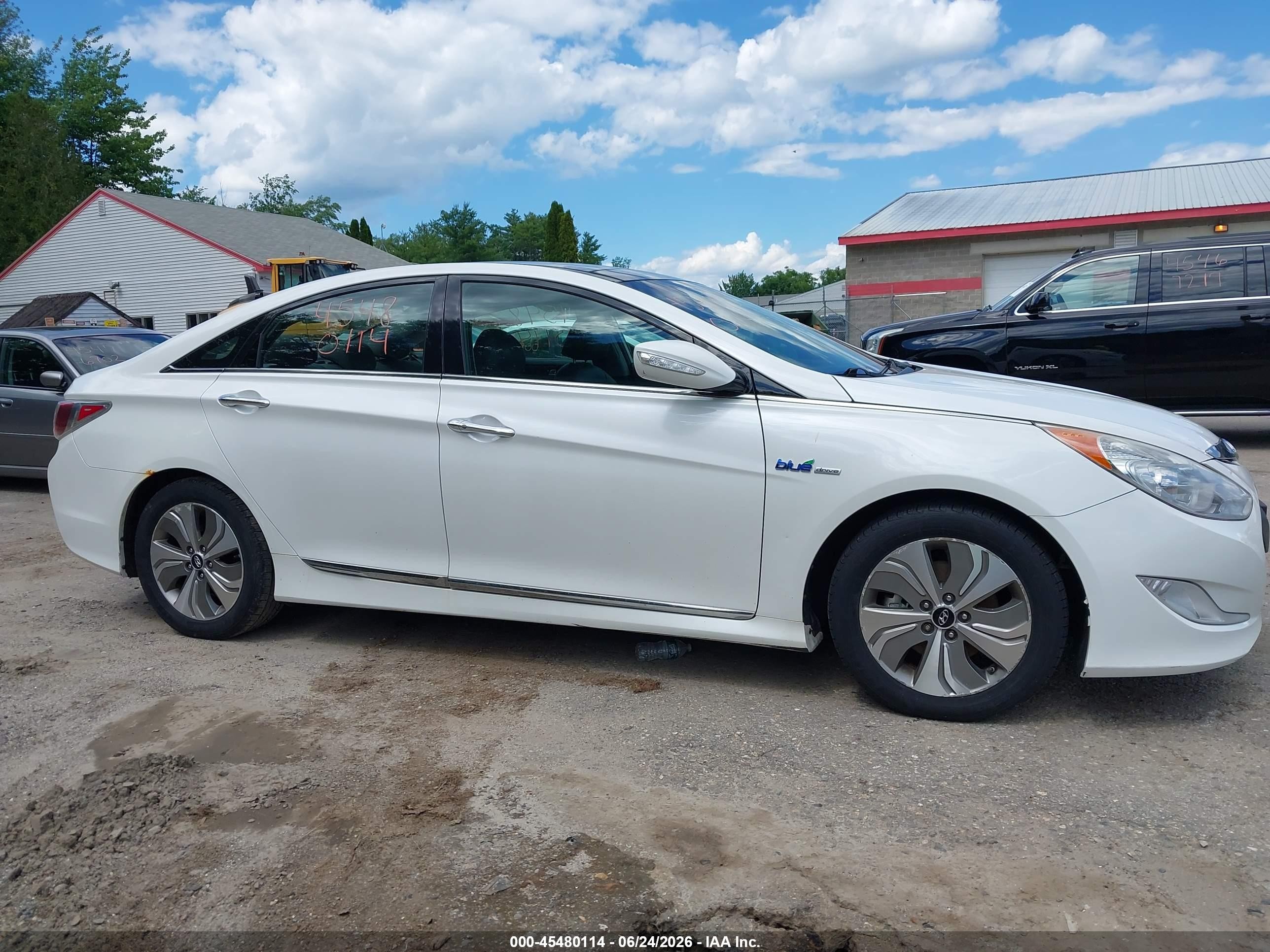 2013 Hyundai Sonata Hybrid Limited White vin: KMHEC4A45DA068506