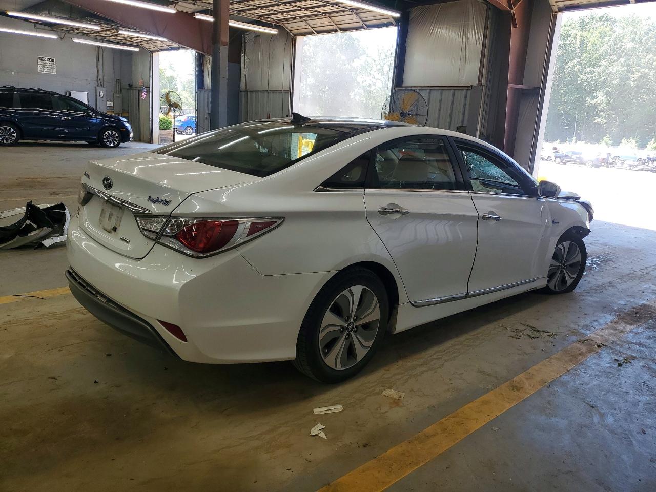 2013 Hyundai Sonata Hybrid White vin: KMHEC4A45DA068764