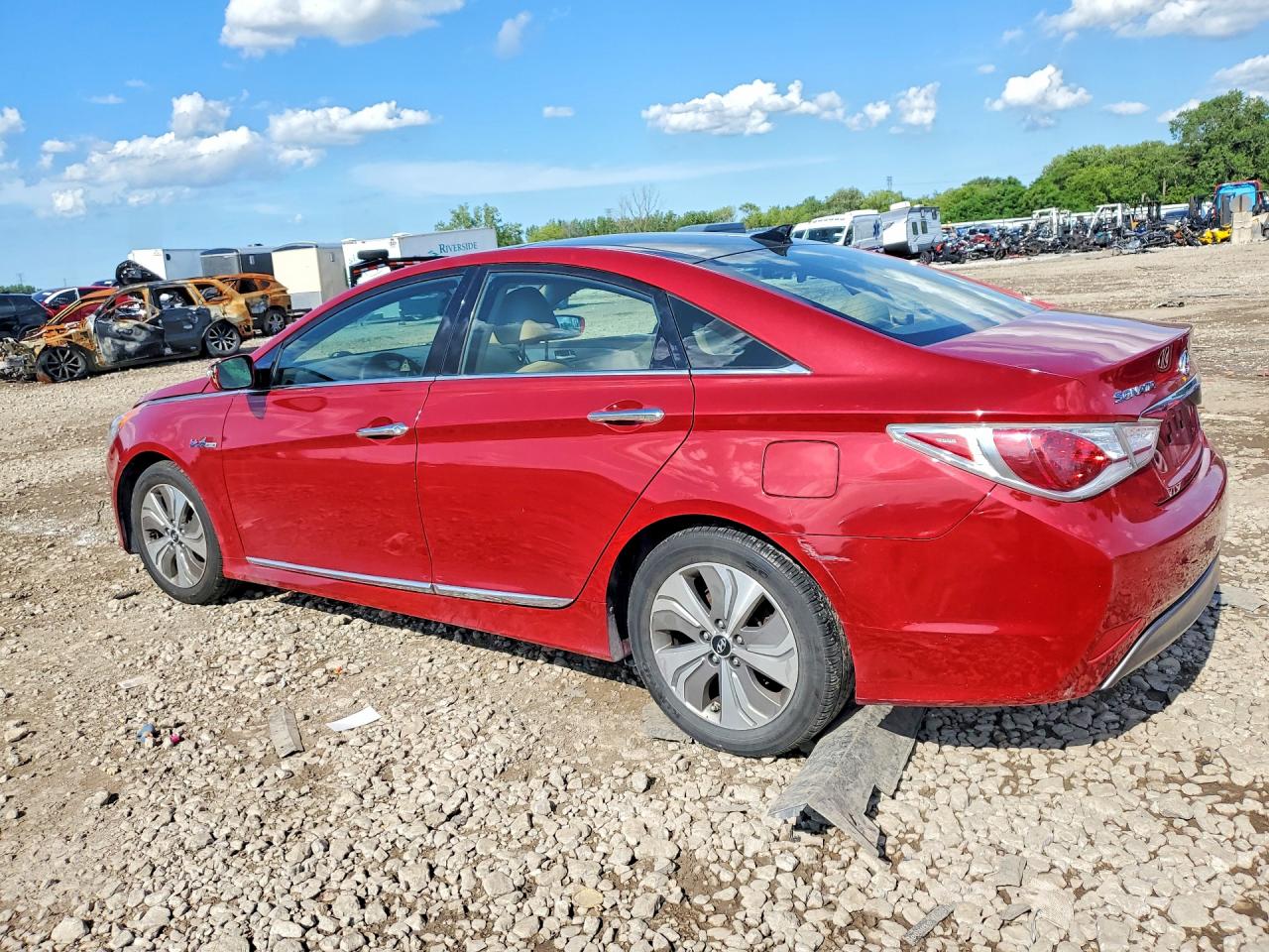 2013 Hyundai Sonata Hybrid Красный vin: KMHEC4A45DA084348