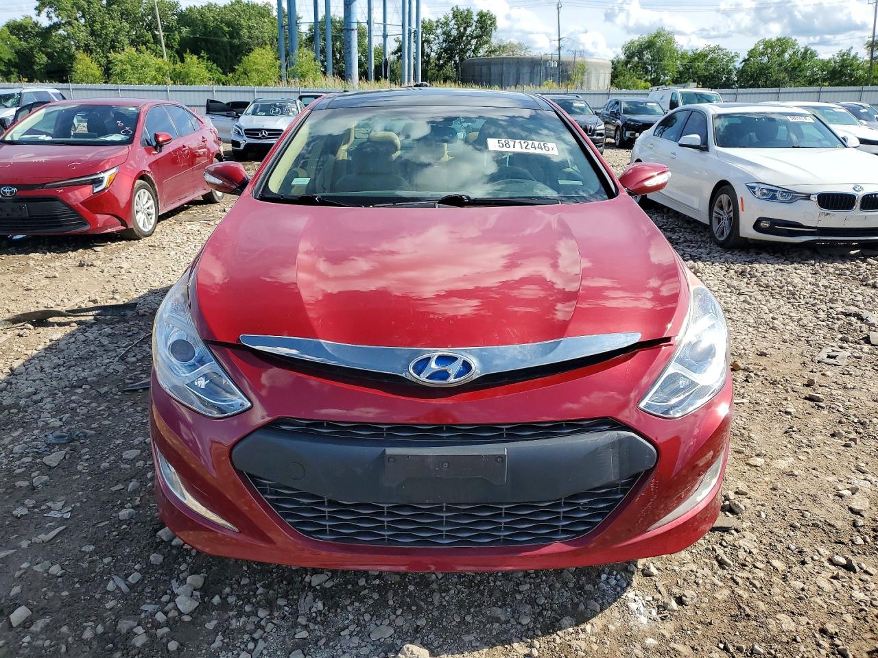 2013 Hyundai Sonata Hybrid Красный vin: KMHEC4A45DA084348