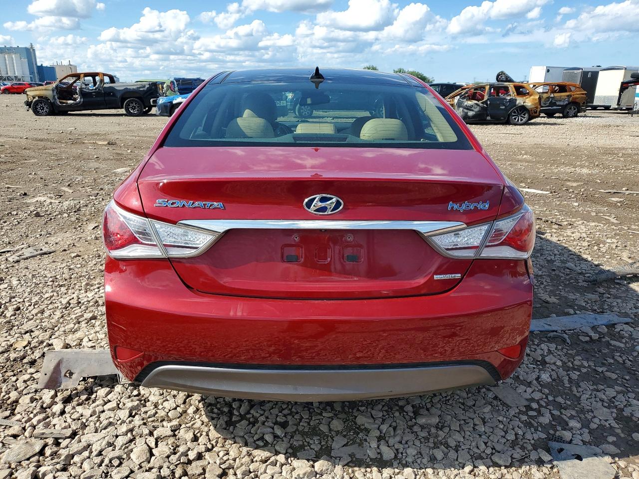 2013 Hyundai Sonata Hybrid Красный vin: KMHEC4A45DA084348