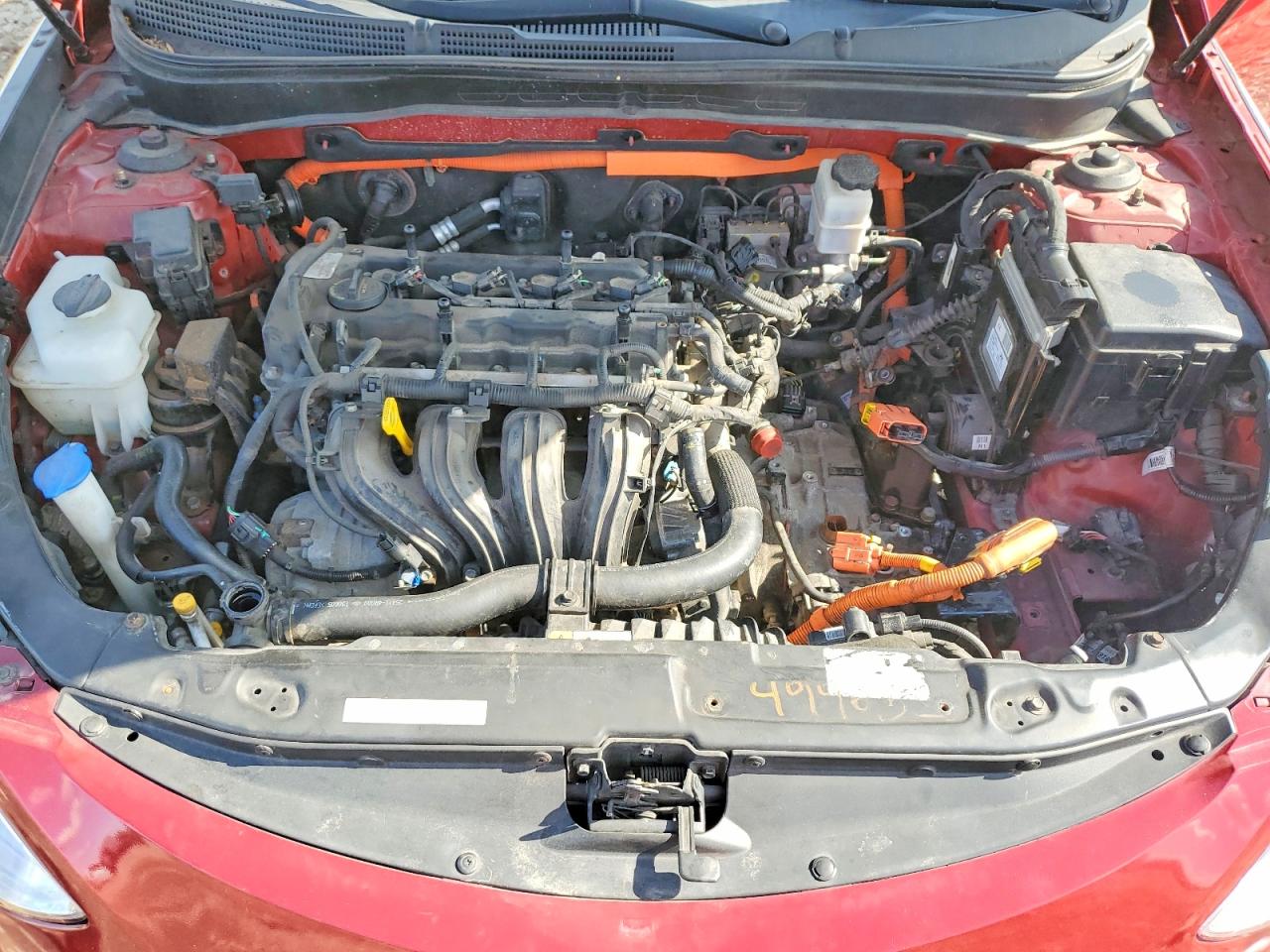 2013 Hyundai Sonata Hybrid Красный vin: KMHEC4A45DA084348