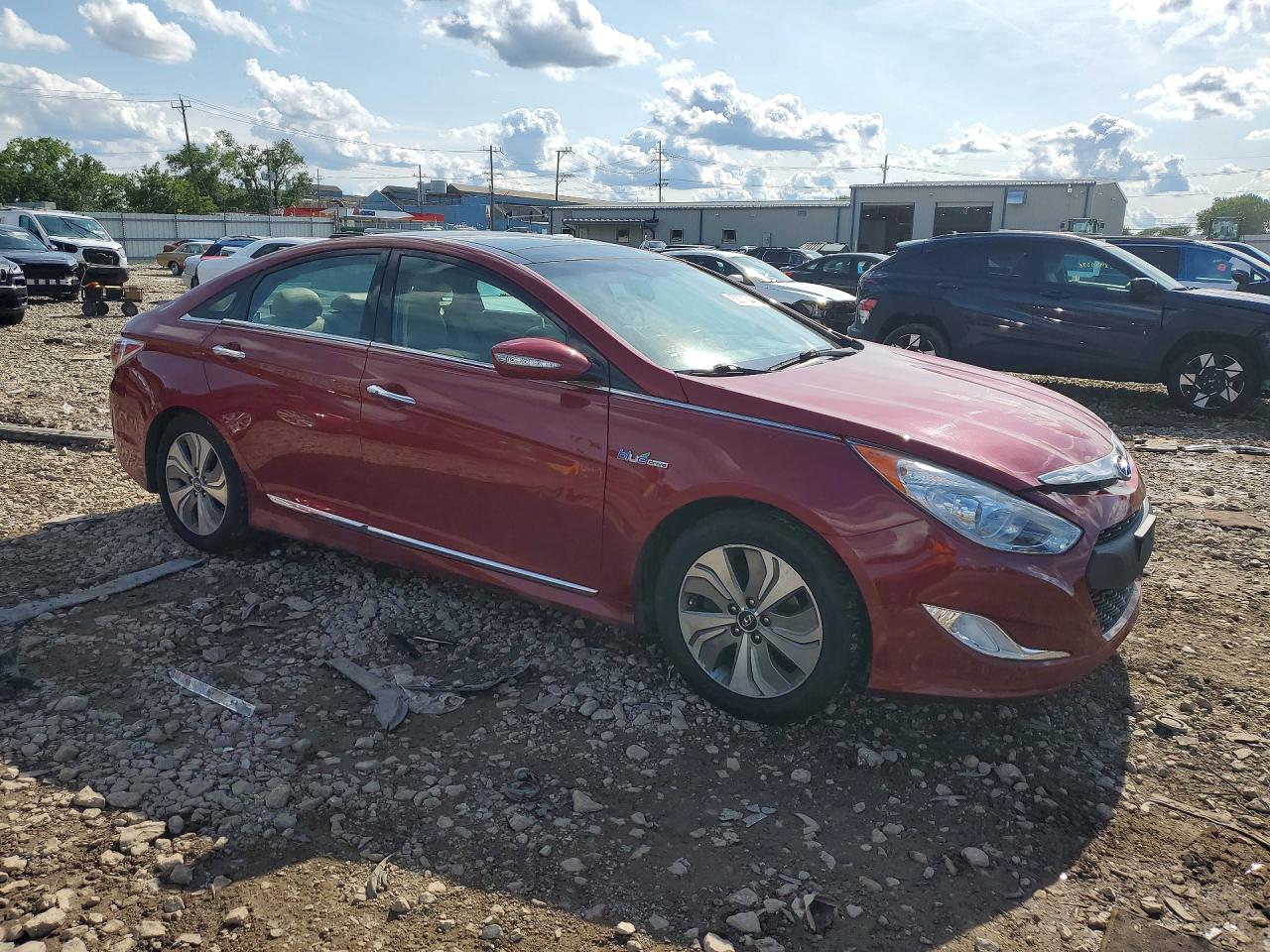 2013 Hyundai Sonata Hybrid Красный vin: KMHEC4A45DA084348