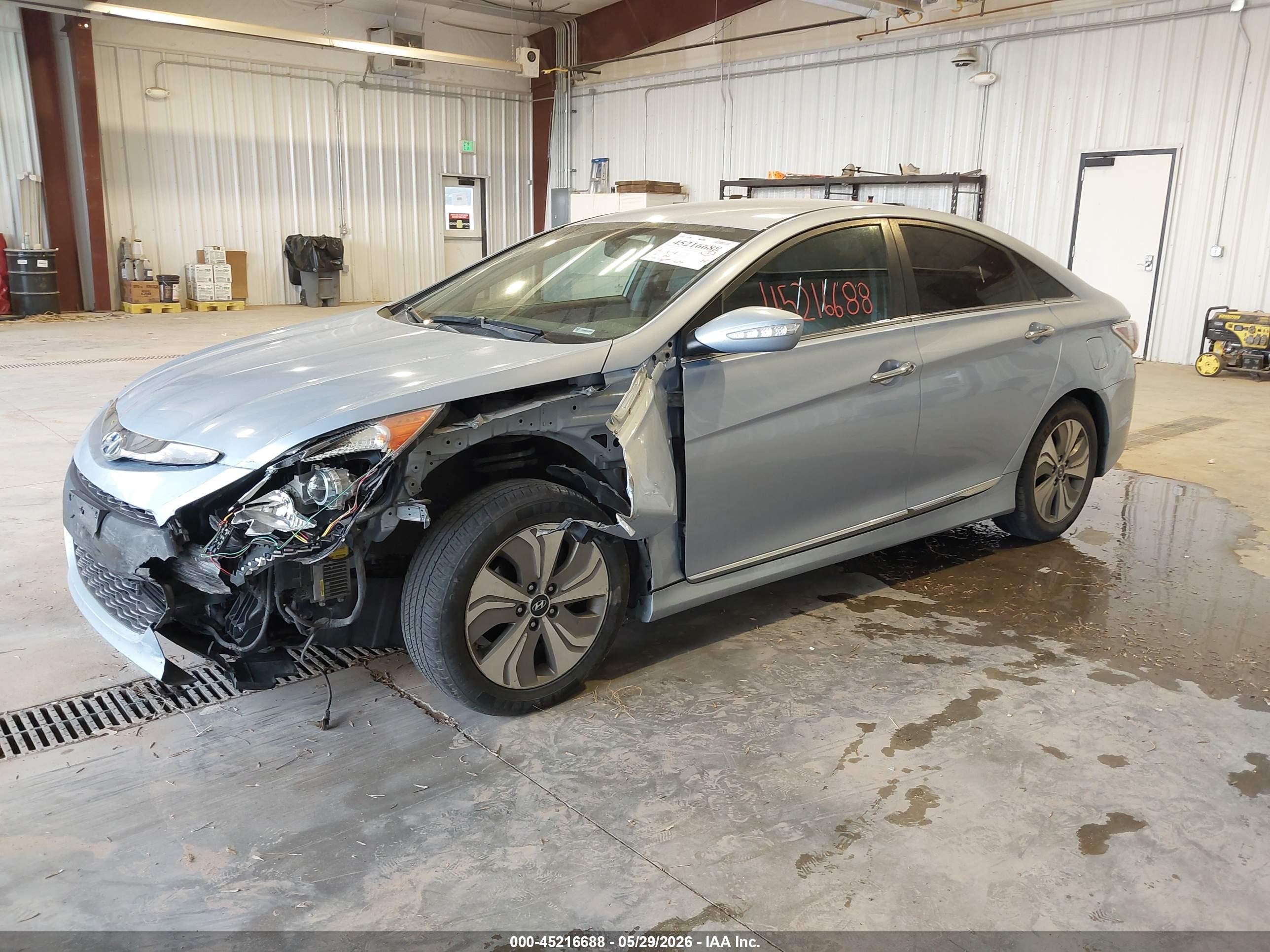 2013 Hyundai Sonata Hybrid Limited Light Blue vin: KMHEC4A45DA089100