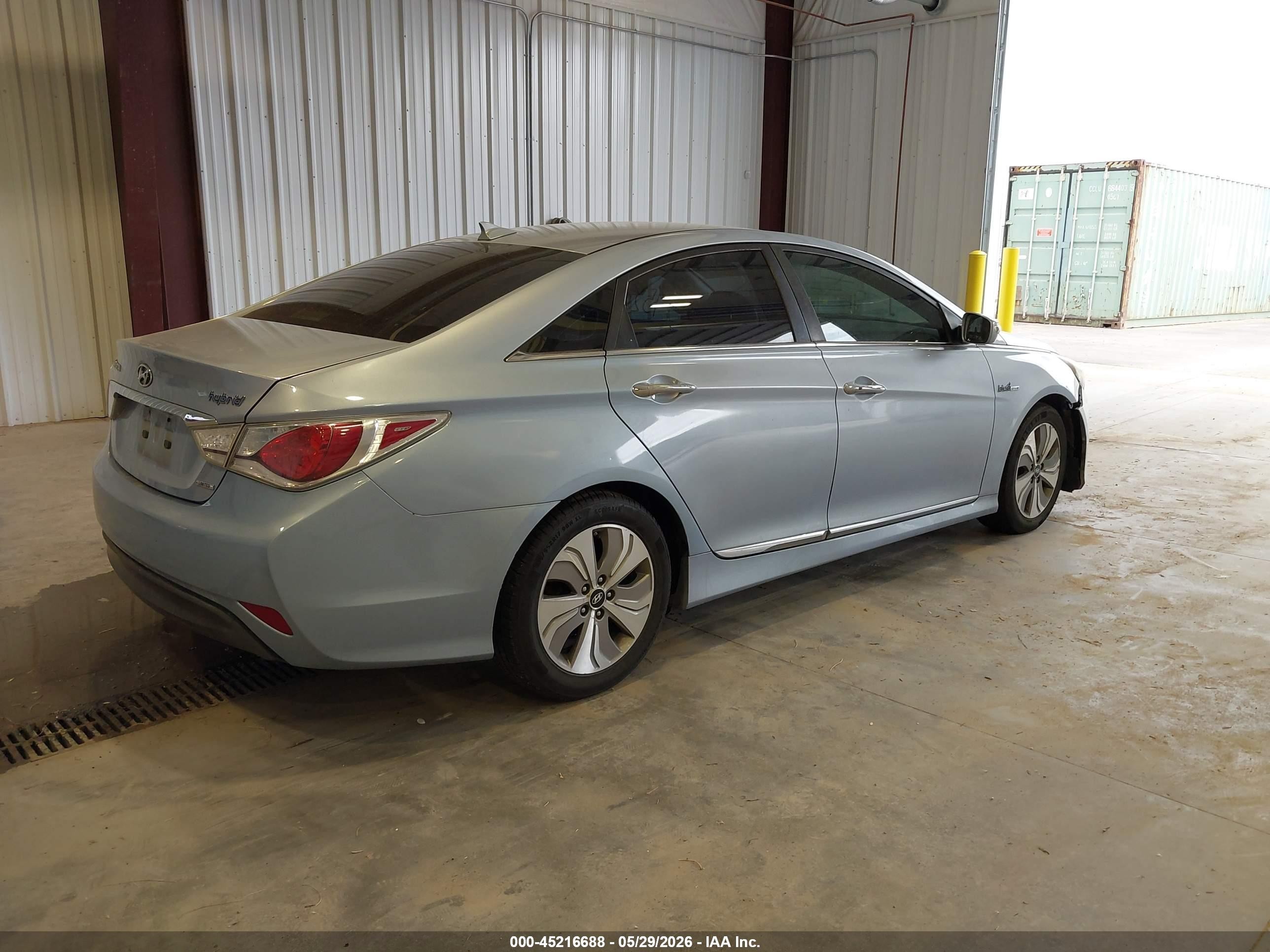 2013 Hyundai Sonata Hybrid Limited Light Blue vin: KMHEC4A45DA089100
