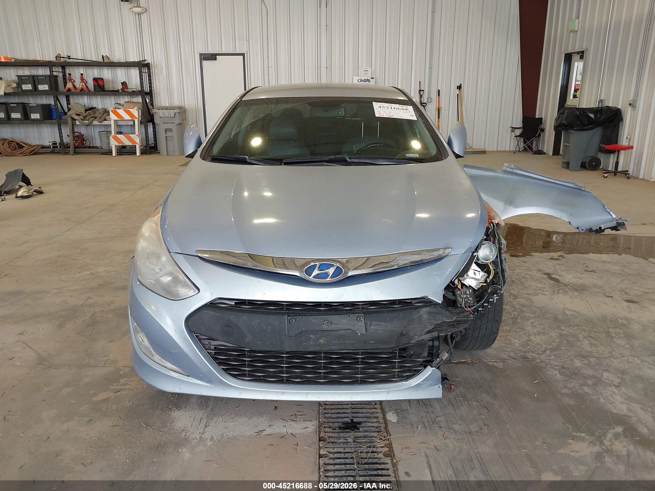 2013 Hyundai Sonata Hybrid Limited Light Blue vin: KMHEC4A45DA089100