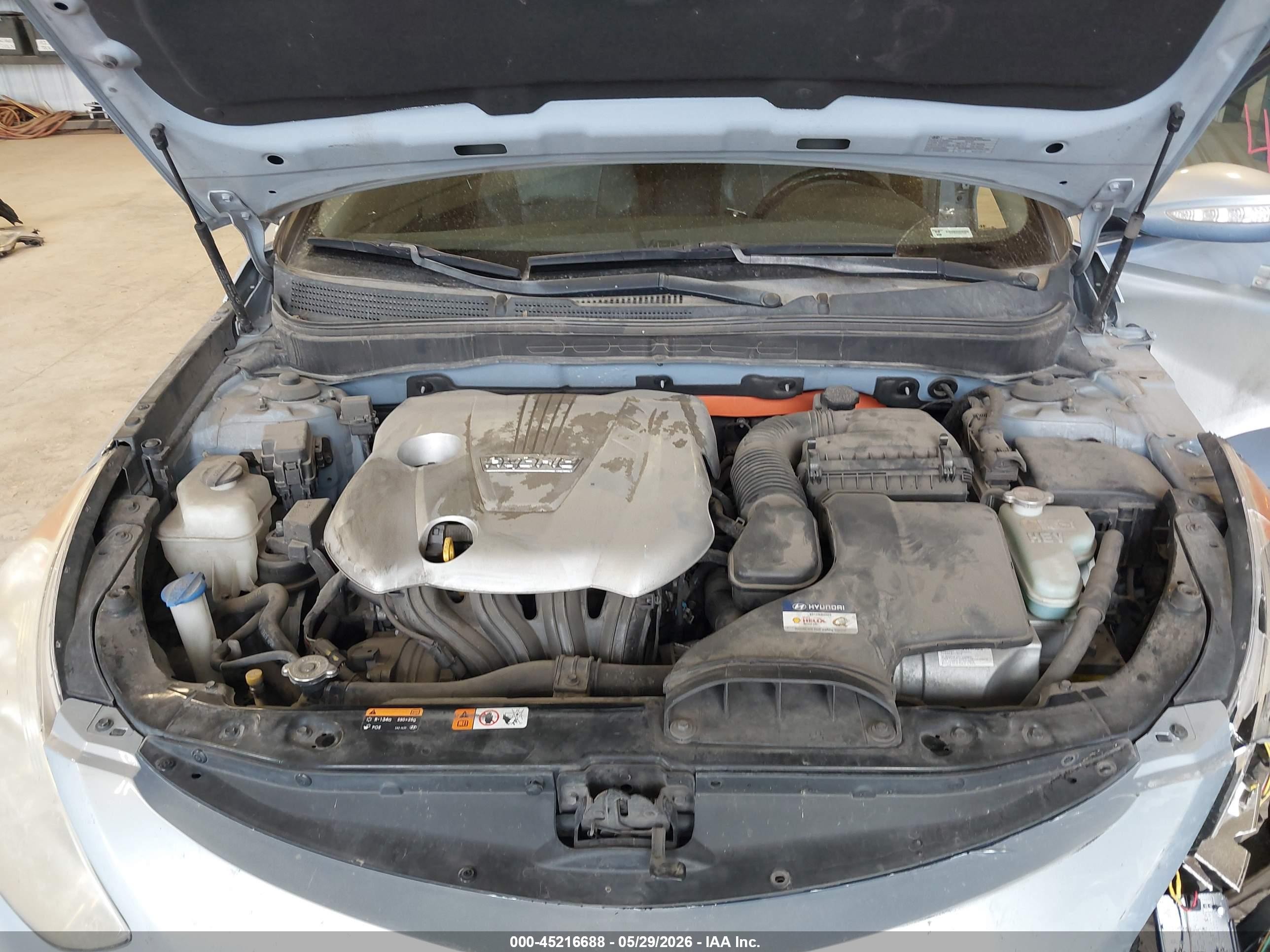 2013 Hyundai Sonata Hybrid Limited Light Blue vin: KMHEC4A45DA089100