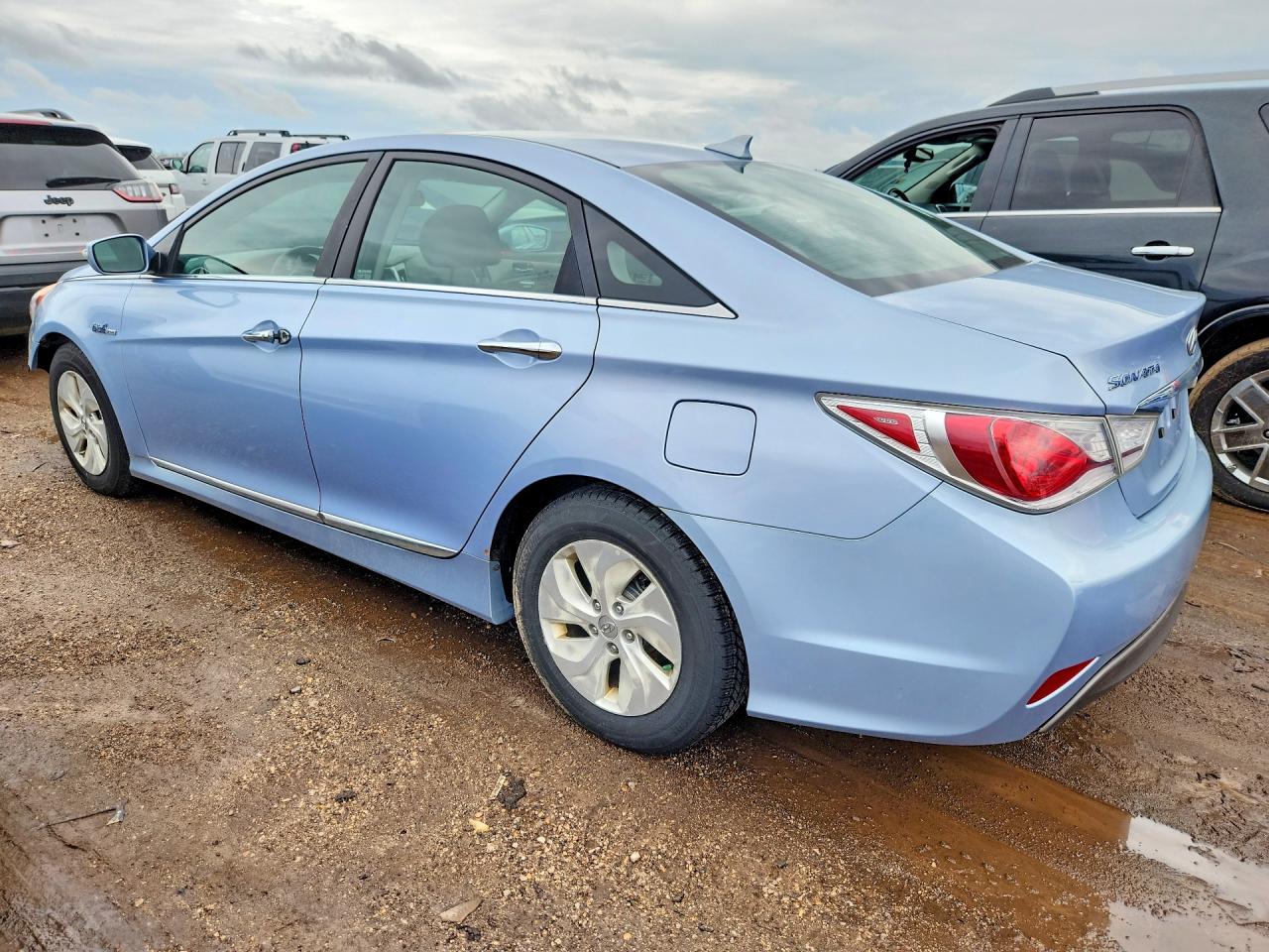 2013 Hyundai Sonata Hybrid Blue vin: KMHEC4A45DA093387