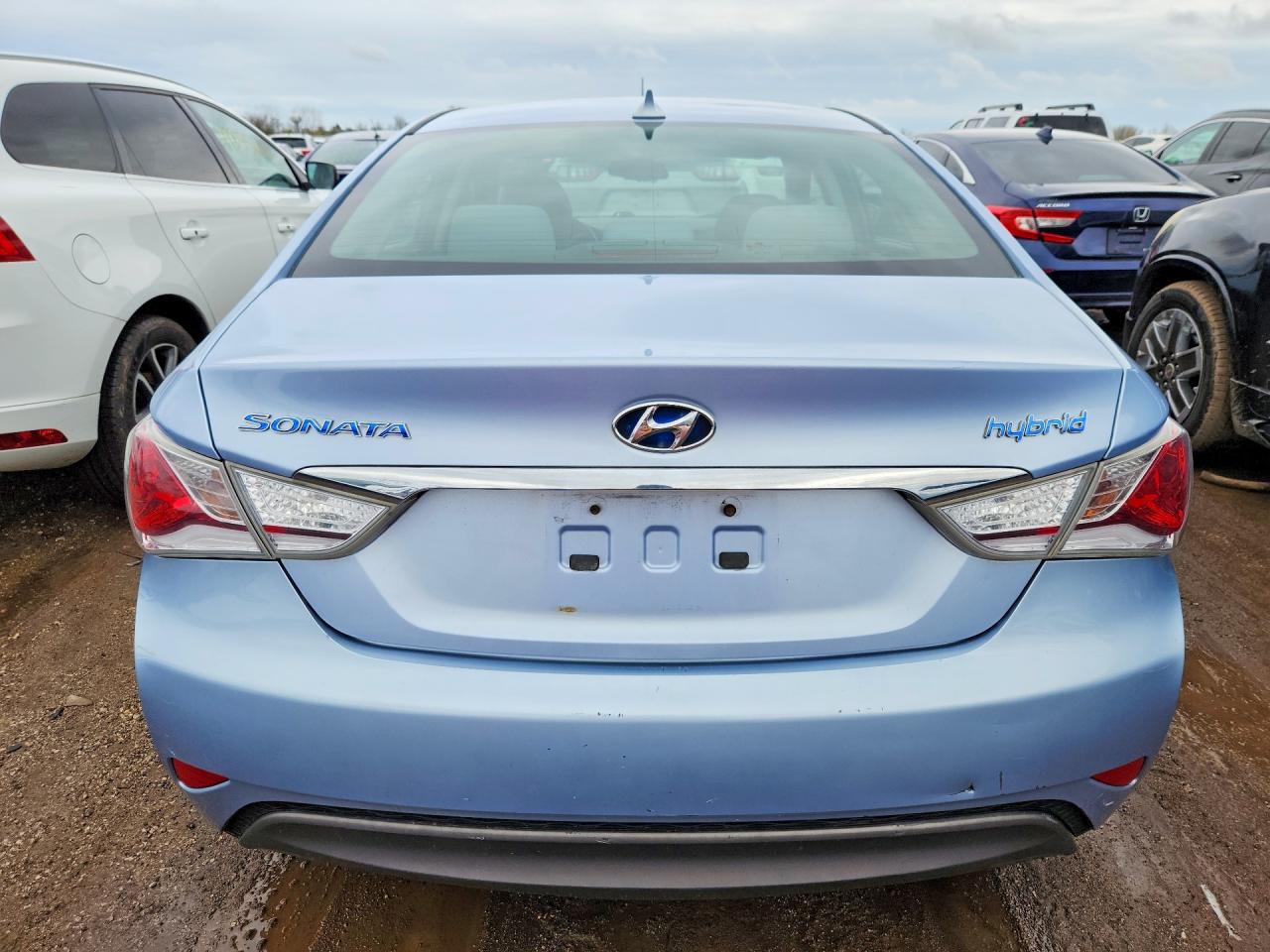 2013 Hyundai Sonata Hybrid Blue vin: KMHEC4A45DA093387