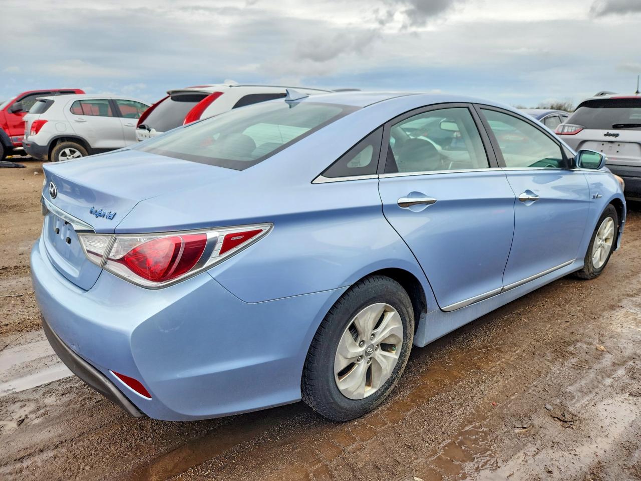 2013 Hyundai Sonata Hybrid Blue vin: KMHEC4A45DA093387
