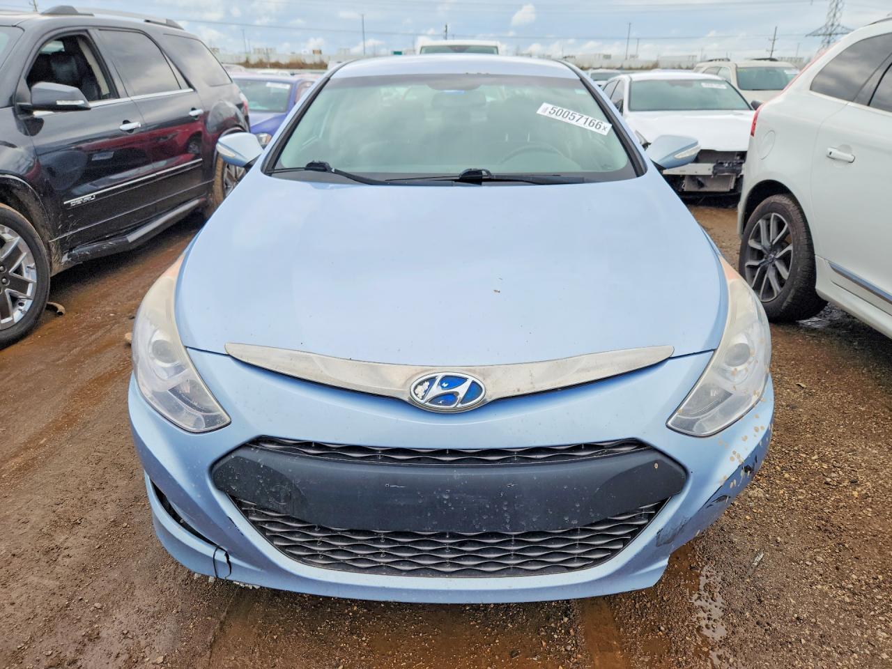 2013 Hyundai Sonata Hybrid Blue vin: KMHEC4A45DA093387
