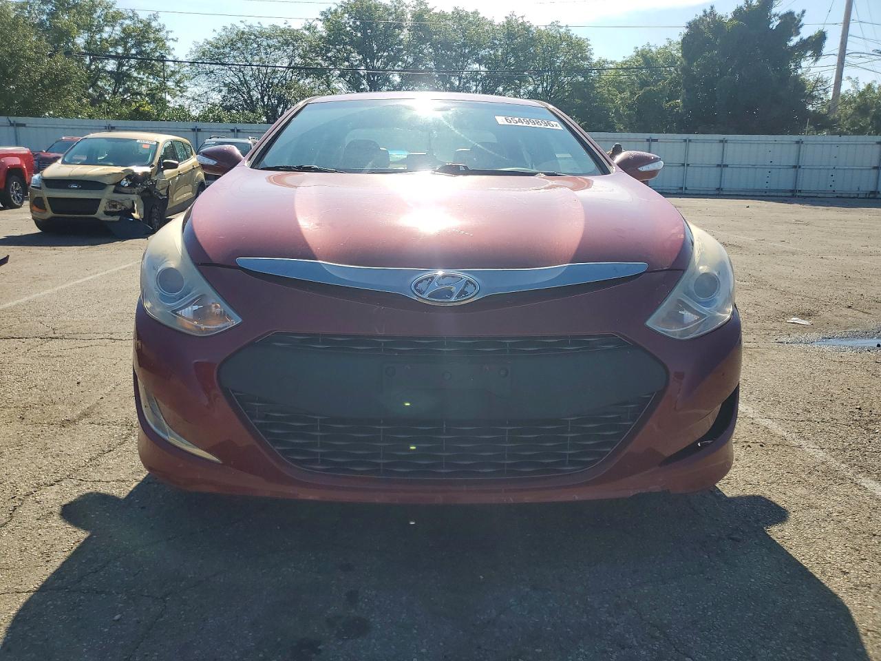 2014 Hyundai Sonata Hybrid Red vin: KMHEC4A45EA108925