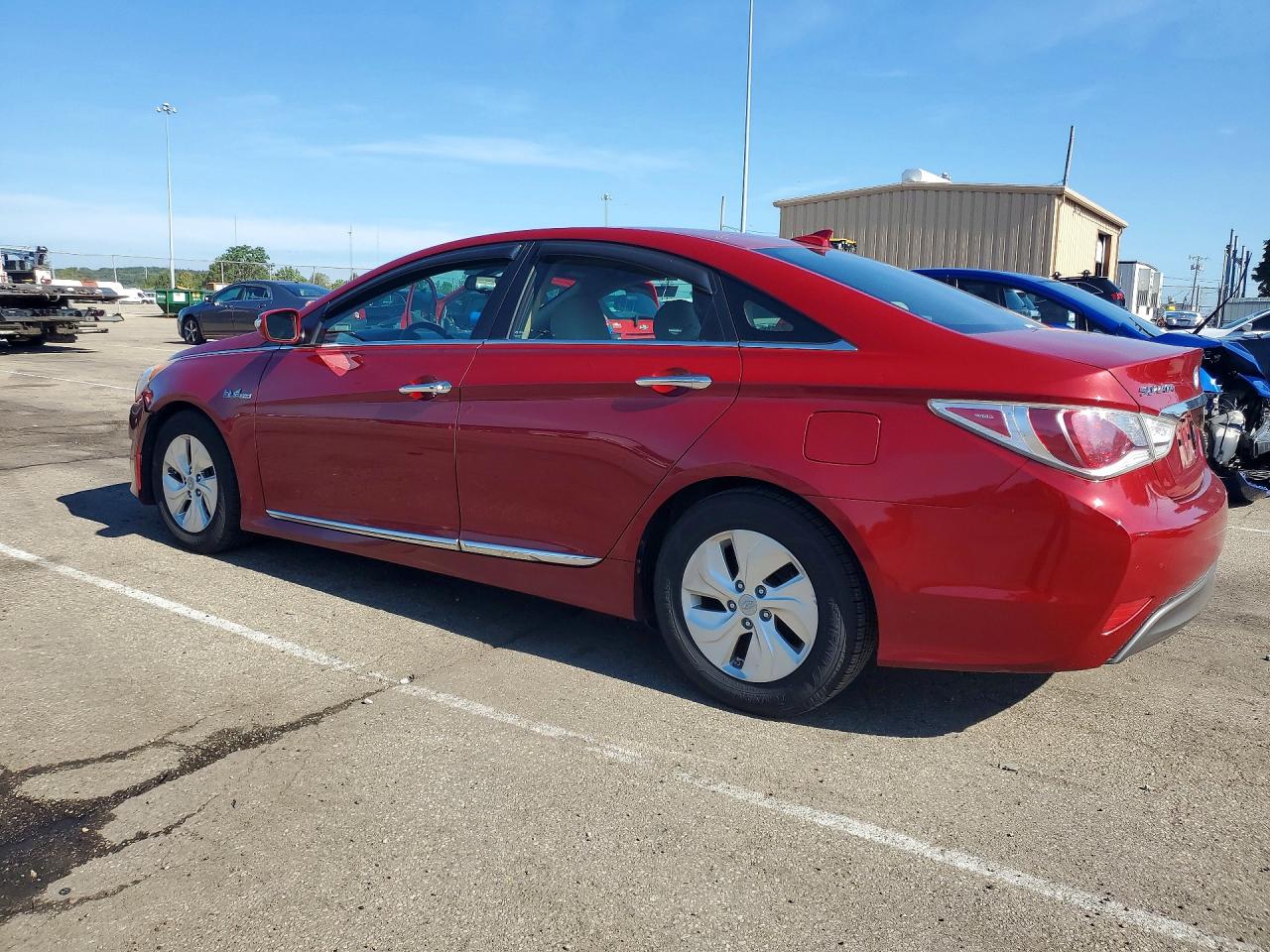 2014 Hyundai Sonata Hybrid Red vin: KMHEC4A45EA108925