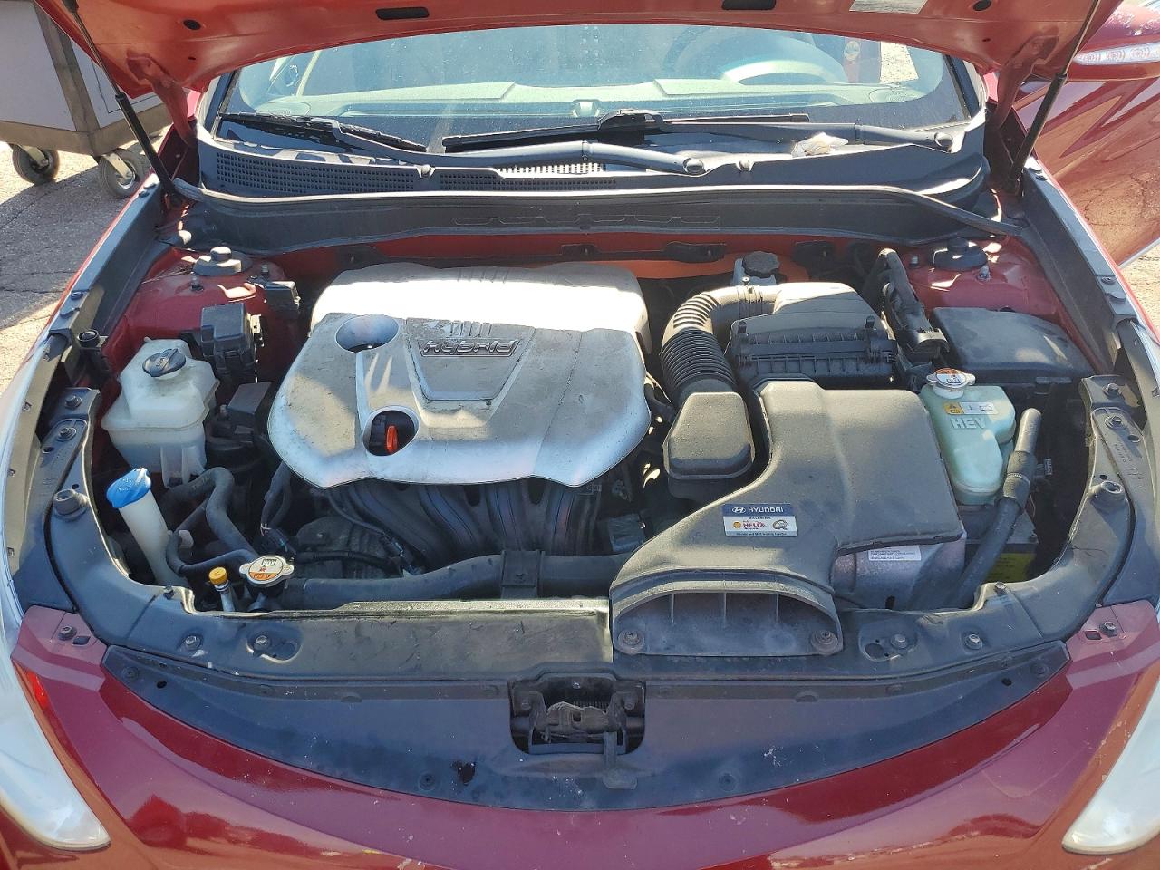 2014 Hyundai Sonata Hybrid Red vin: KMHEC4A45EA108925