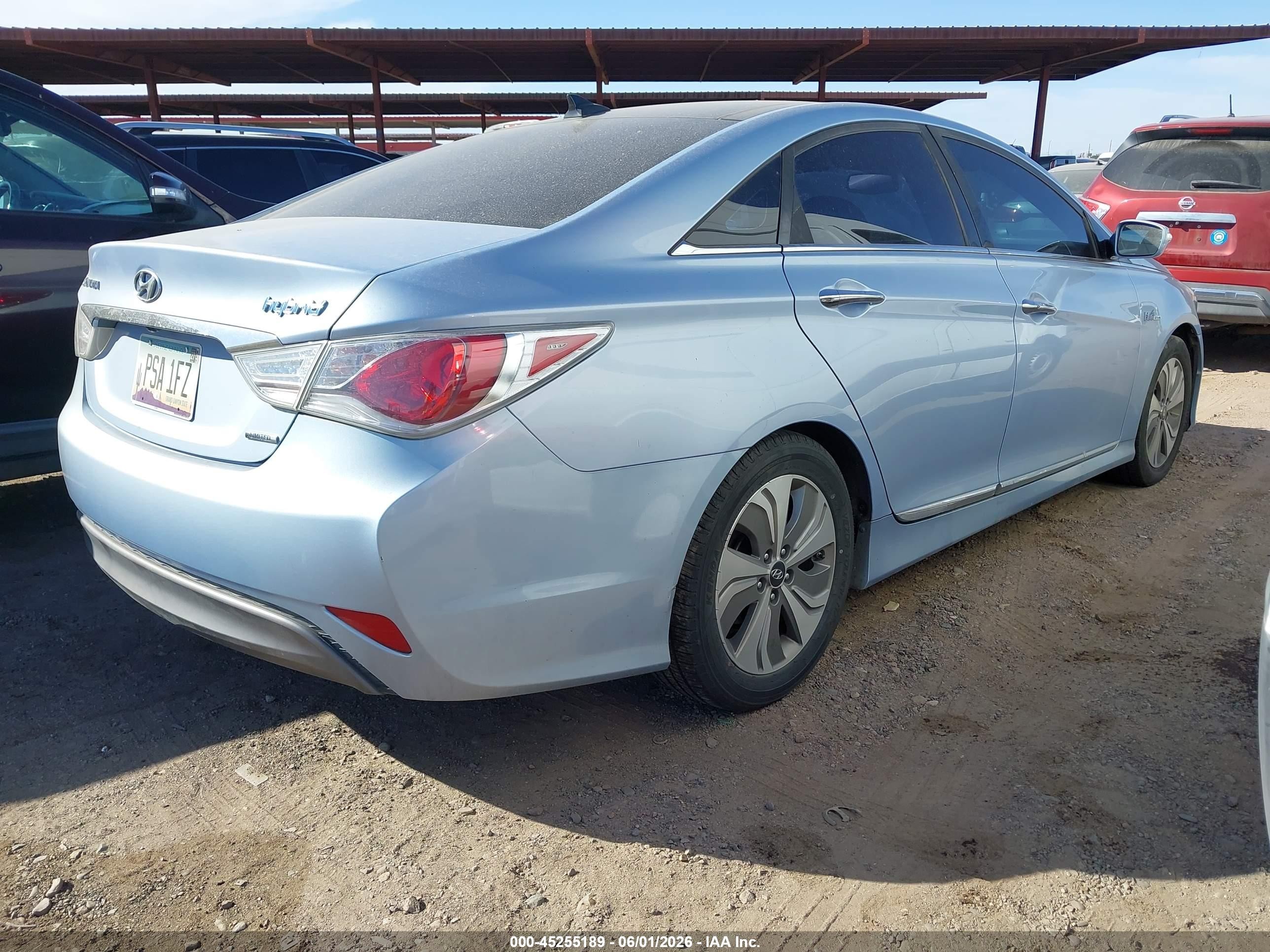 2014 Hyundai Sonata Hybrid Limited Light Blue vin: KMHEC4A45EA111369