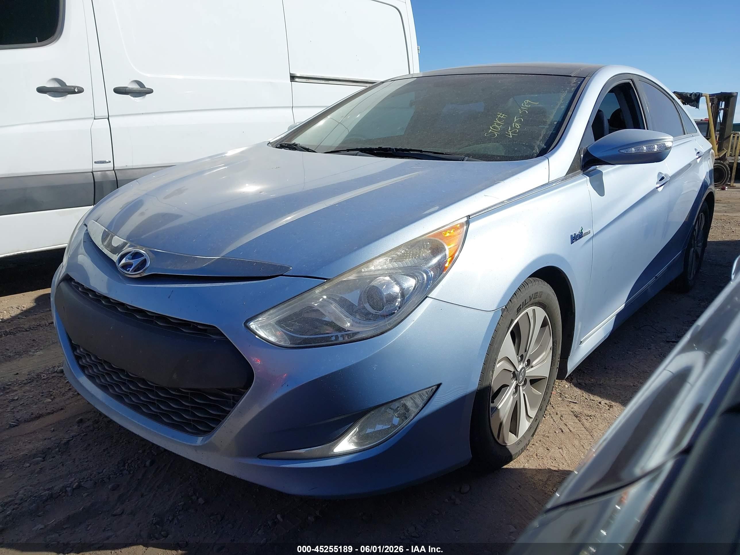 2014 Hyundai Sonata Hybrid Limited Light Blue vin: KMHEC4A45EA111369