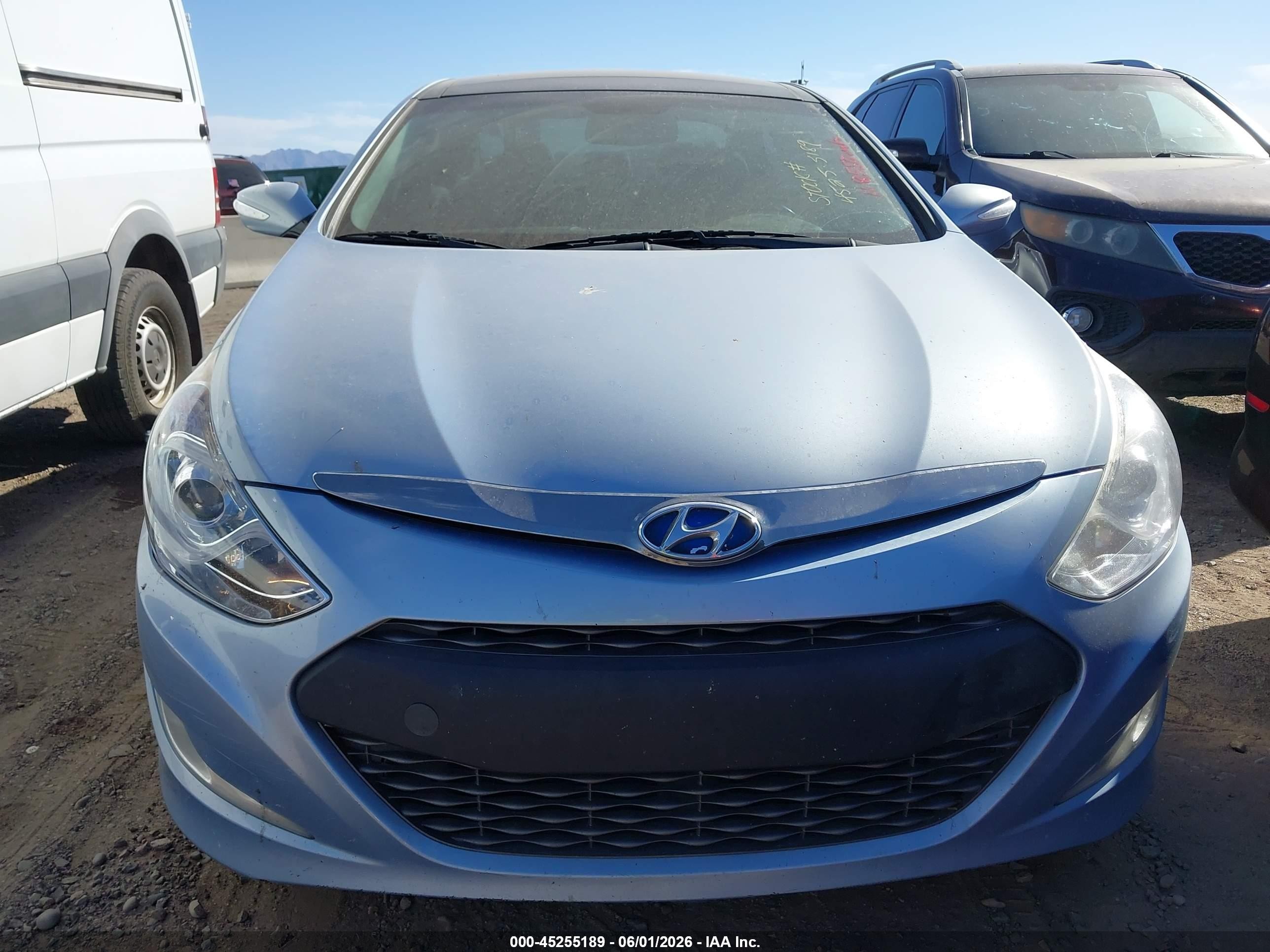 2014 Hyundai Sonata Hybrid Limited Light Blue vin: KMHEC4A45EA111369