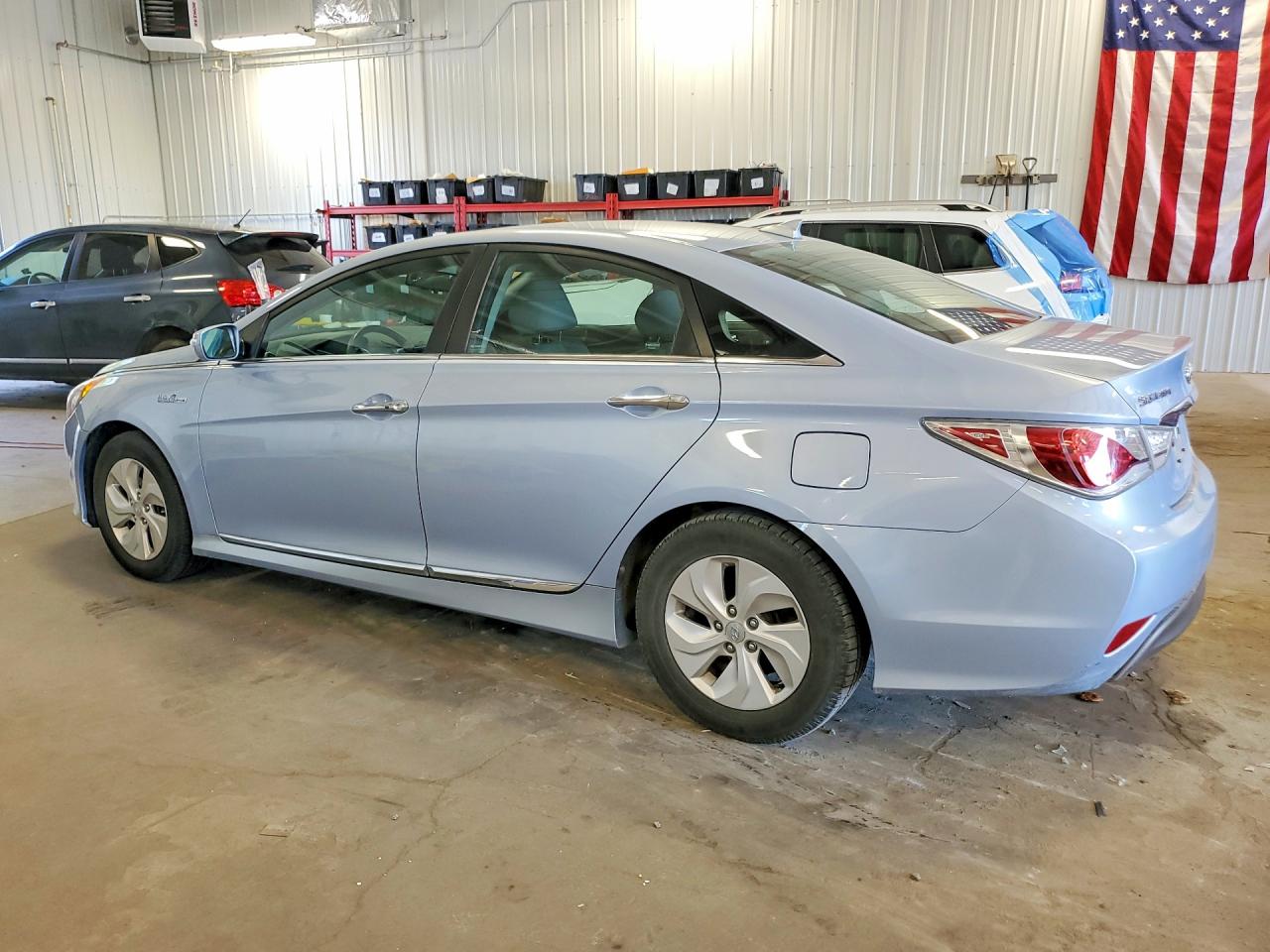 2014 Hyundai Sonata Hybrid Синий vin: KMHEC4A45EA113638