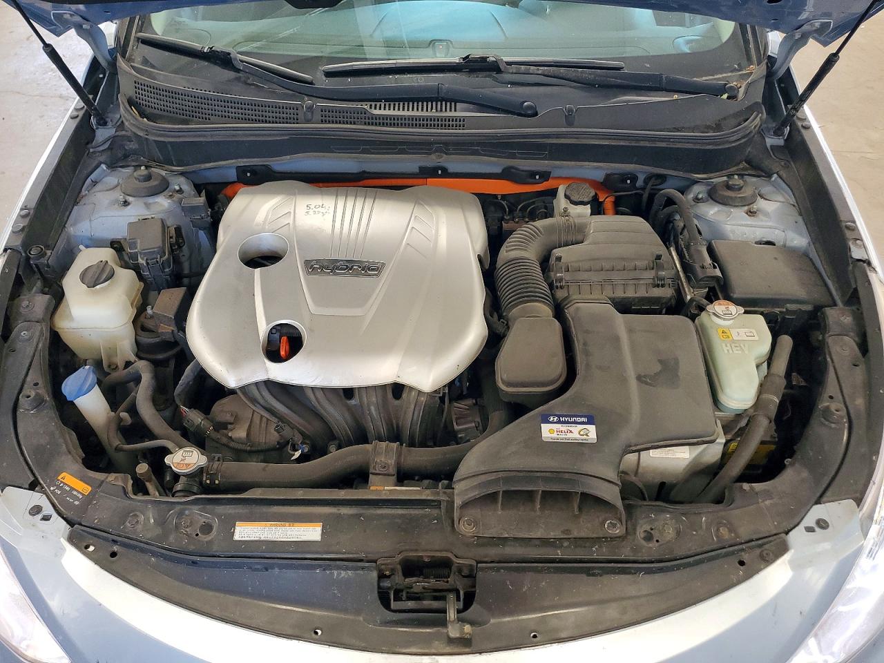 2014 Hyundai Sonata Hybrid Синий vin: KMHEC4A45EA113638