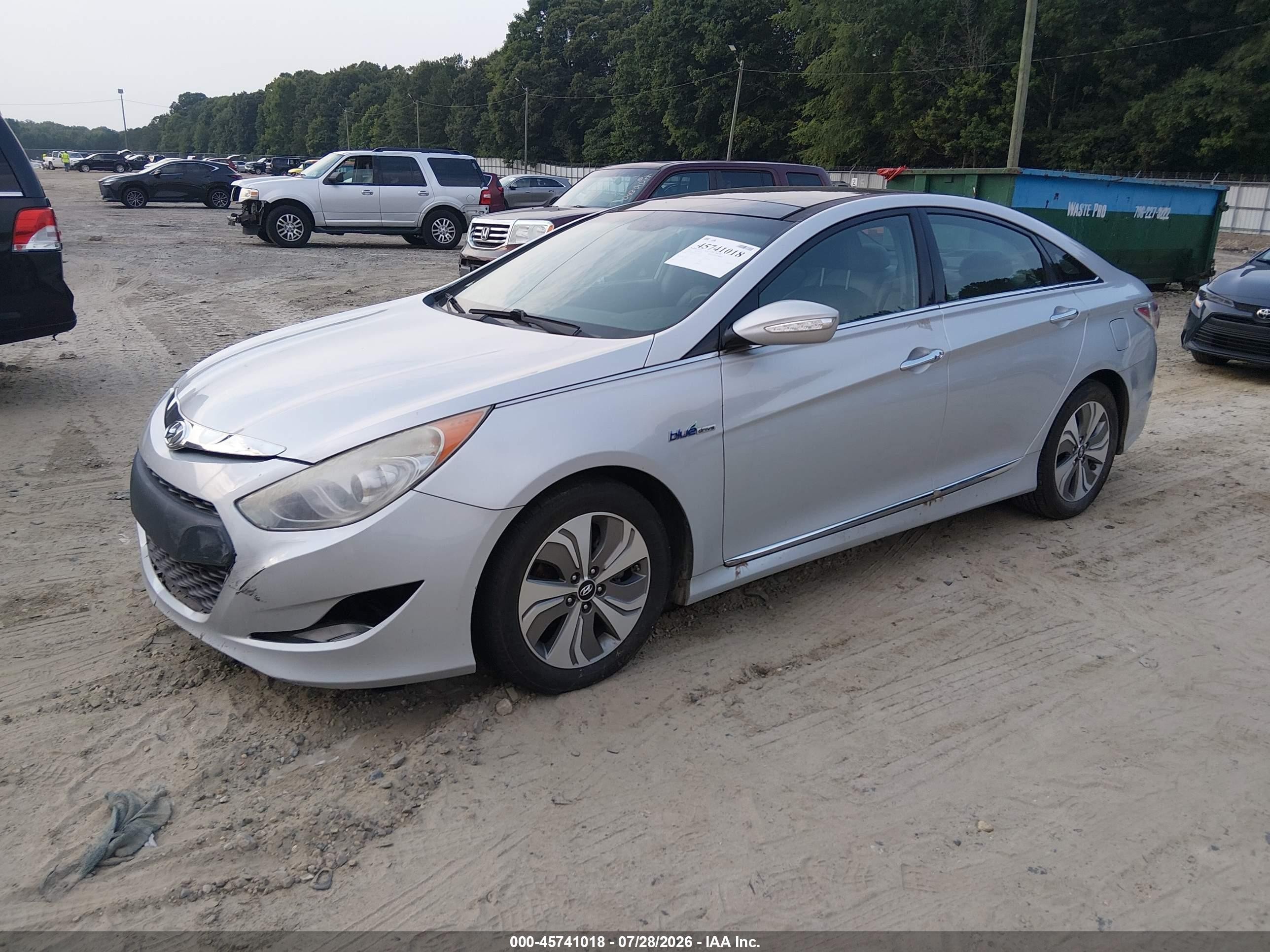 2014 Hyundai Sonata Hybrid Limited Silver vin: KMHEC4A45EA116040