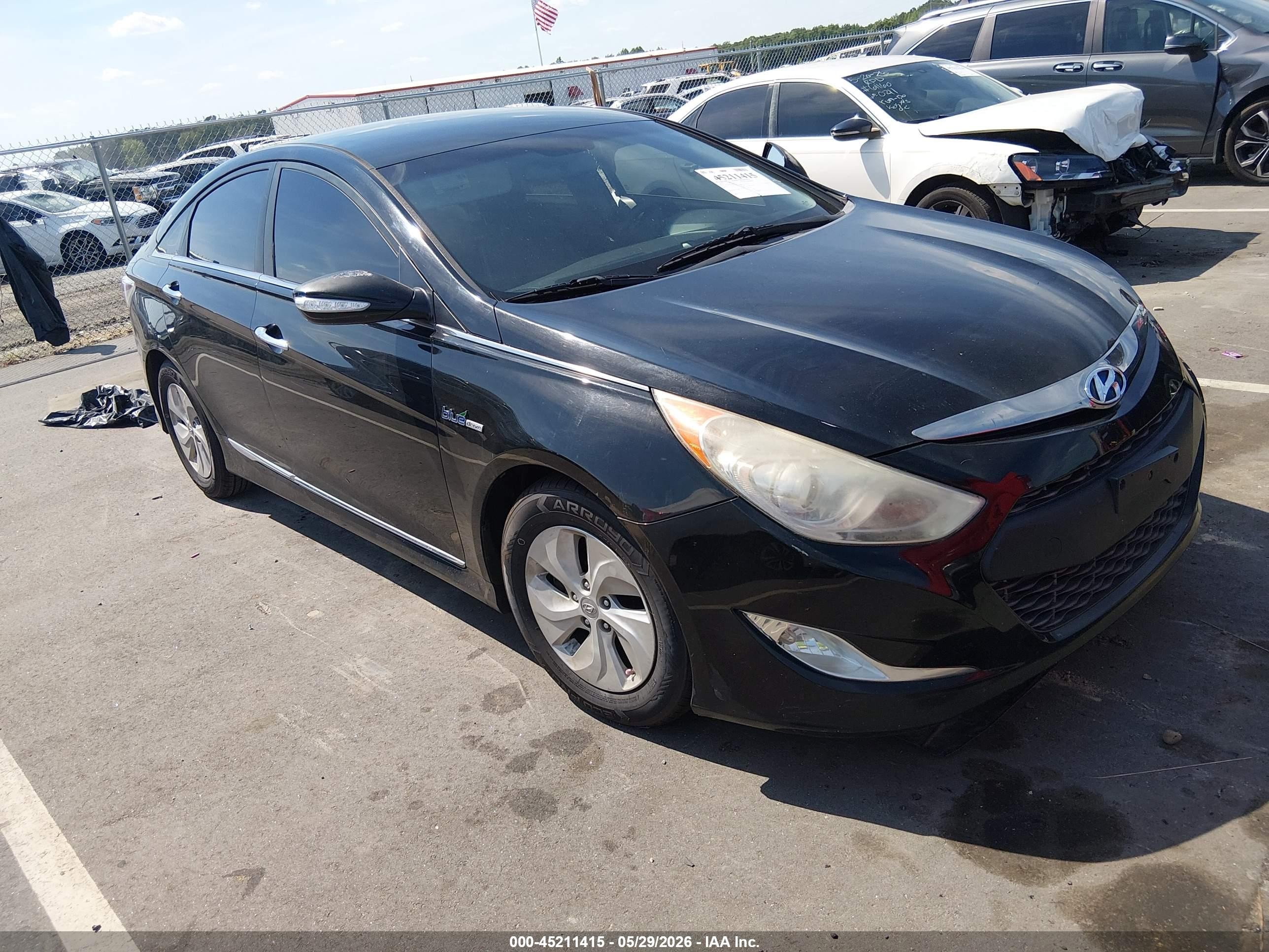 2014 Hyundai Sonata Hybrid   Black vin: KMHEC4A45EA116667
