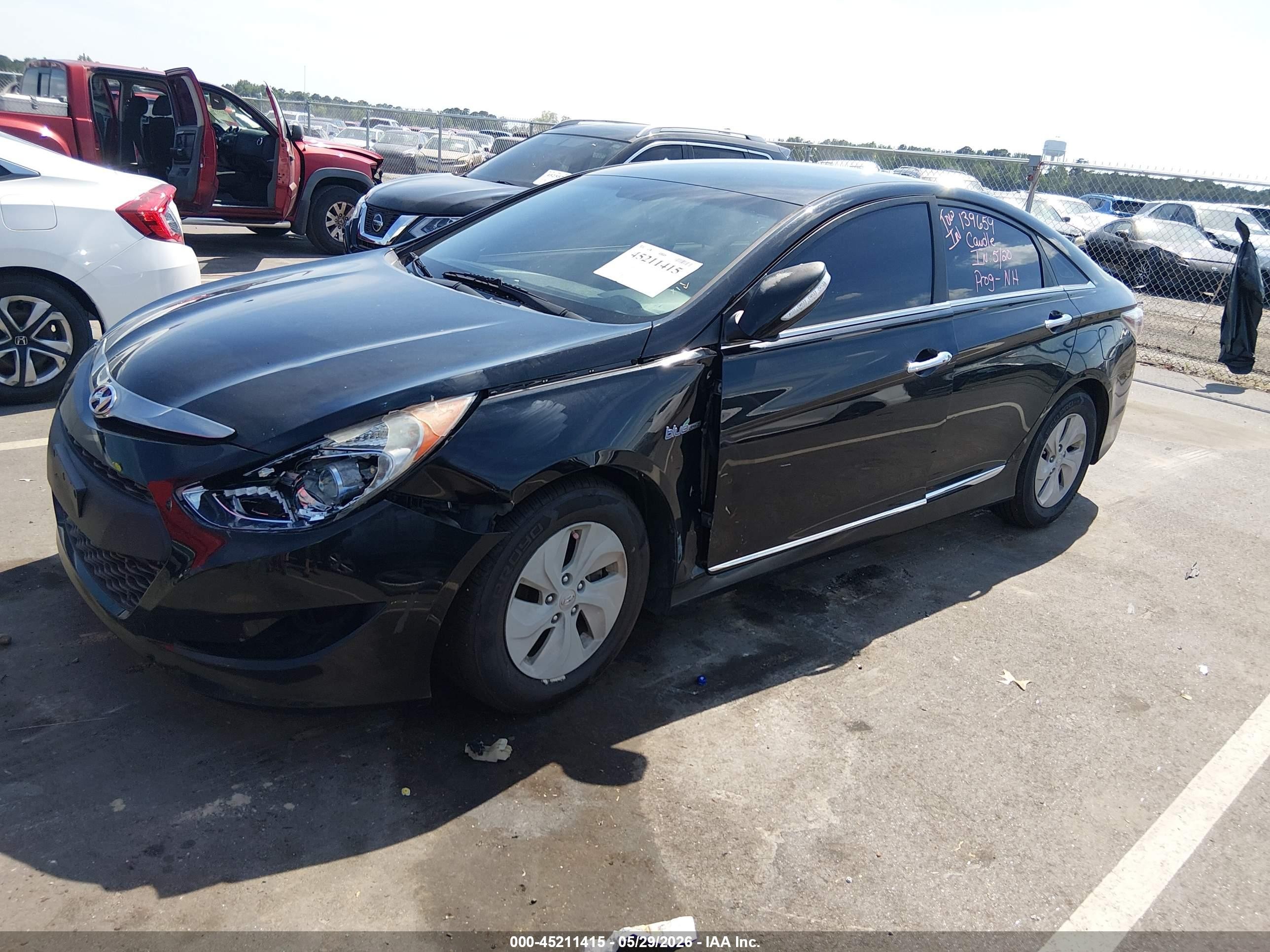 2014 Hyundai Sonata Hybrid   Black vin: KMHEC4A45EA116667