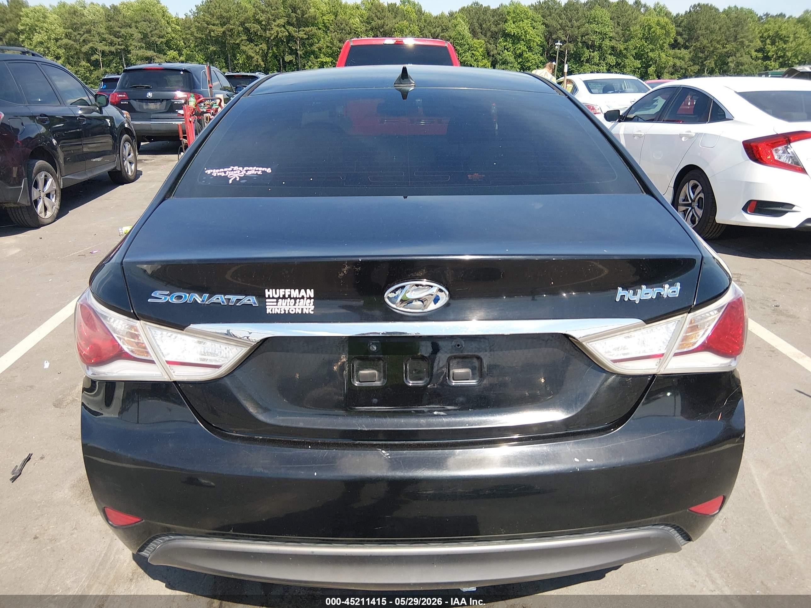 2014 Hyundai Sonata Hybrid   Black vin: KMHEC4A45EA116667