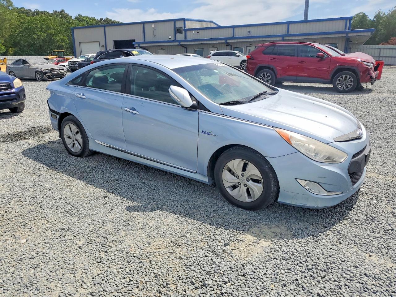 2014 Hyundai Sonata Hybrid Blue vin: KMHEC4A45EA116782