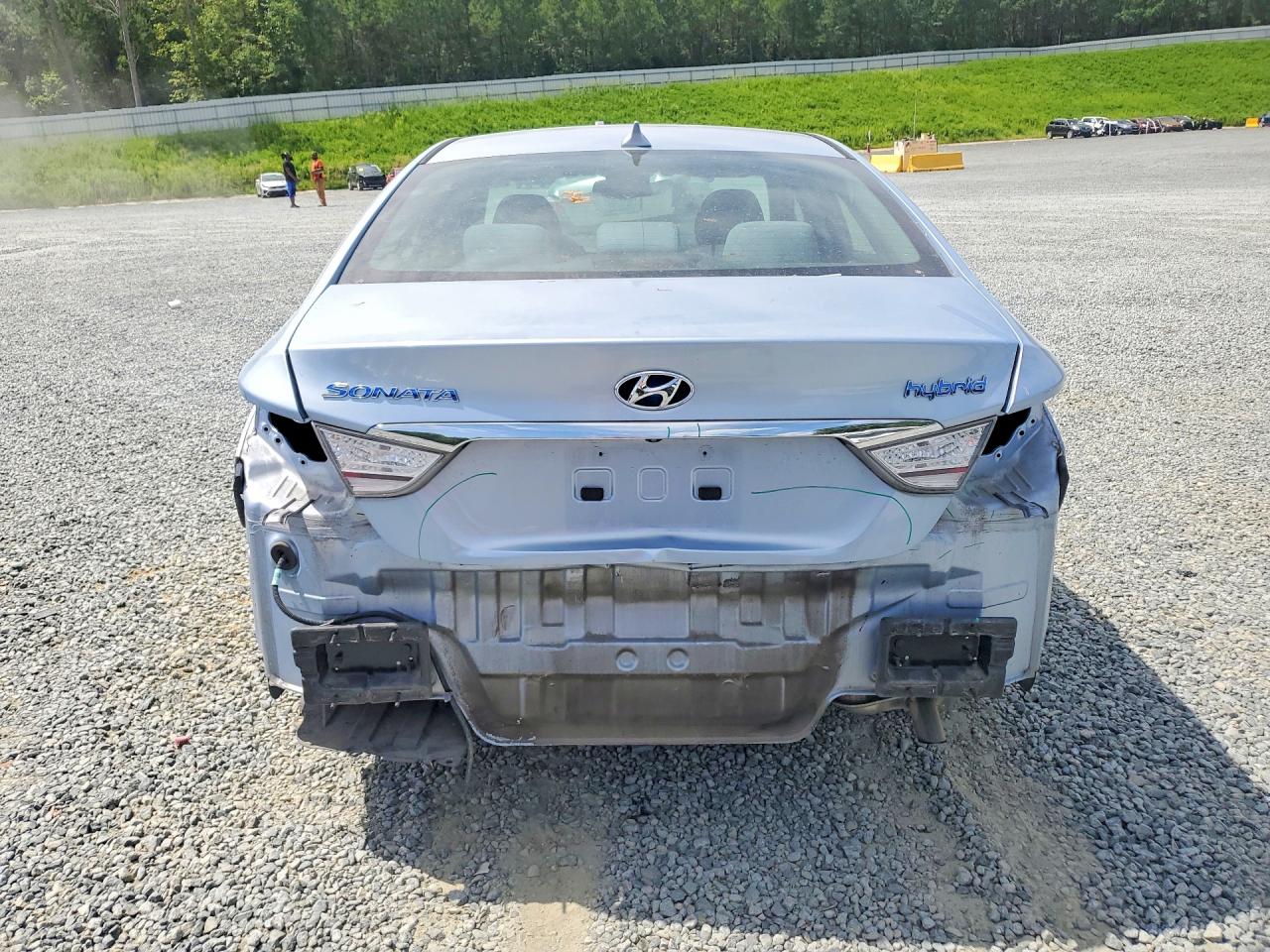 2014 Hyundai Sonata Hybrid Blue vin: KMHEC4A45EA116782