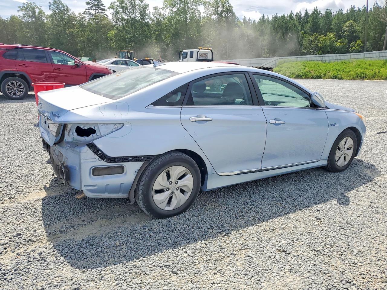 2014 Hyundai Sonata Hybrid Blue vin: KMHEC4A45EA116782