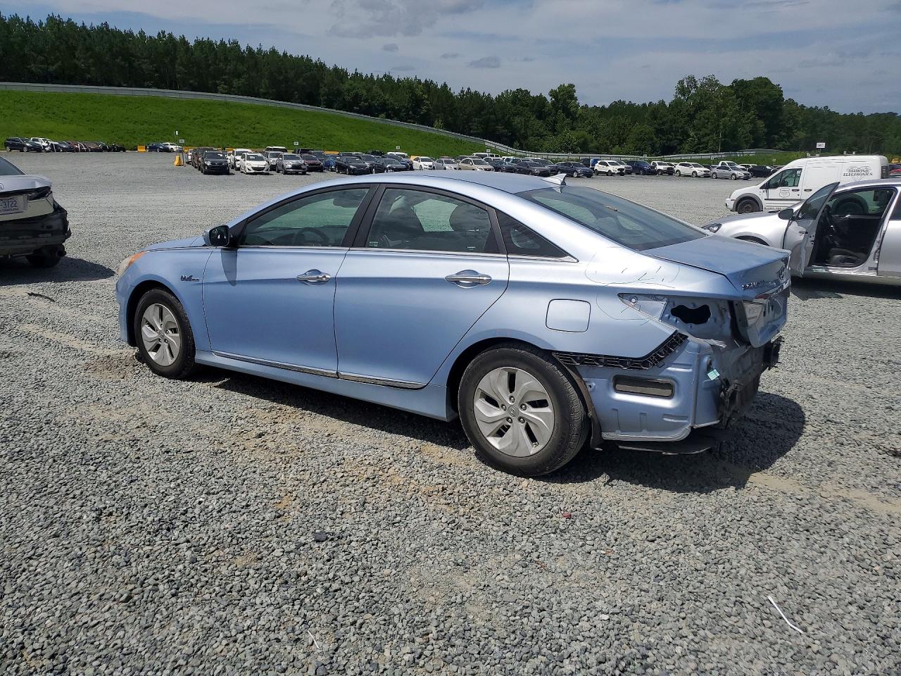 2014 Hyundai Sonata Hybrid Blue vin: KMHEC4A45EA116782