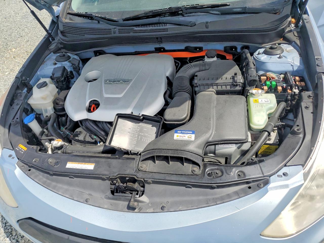 2014 Hyundai Sonata Hybrid Blue vin: KMHEC4A45EA116782