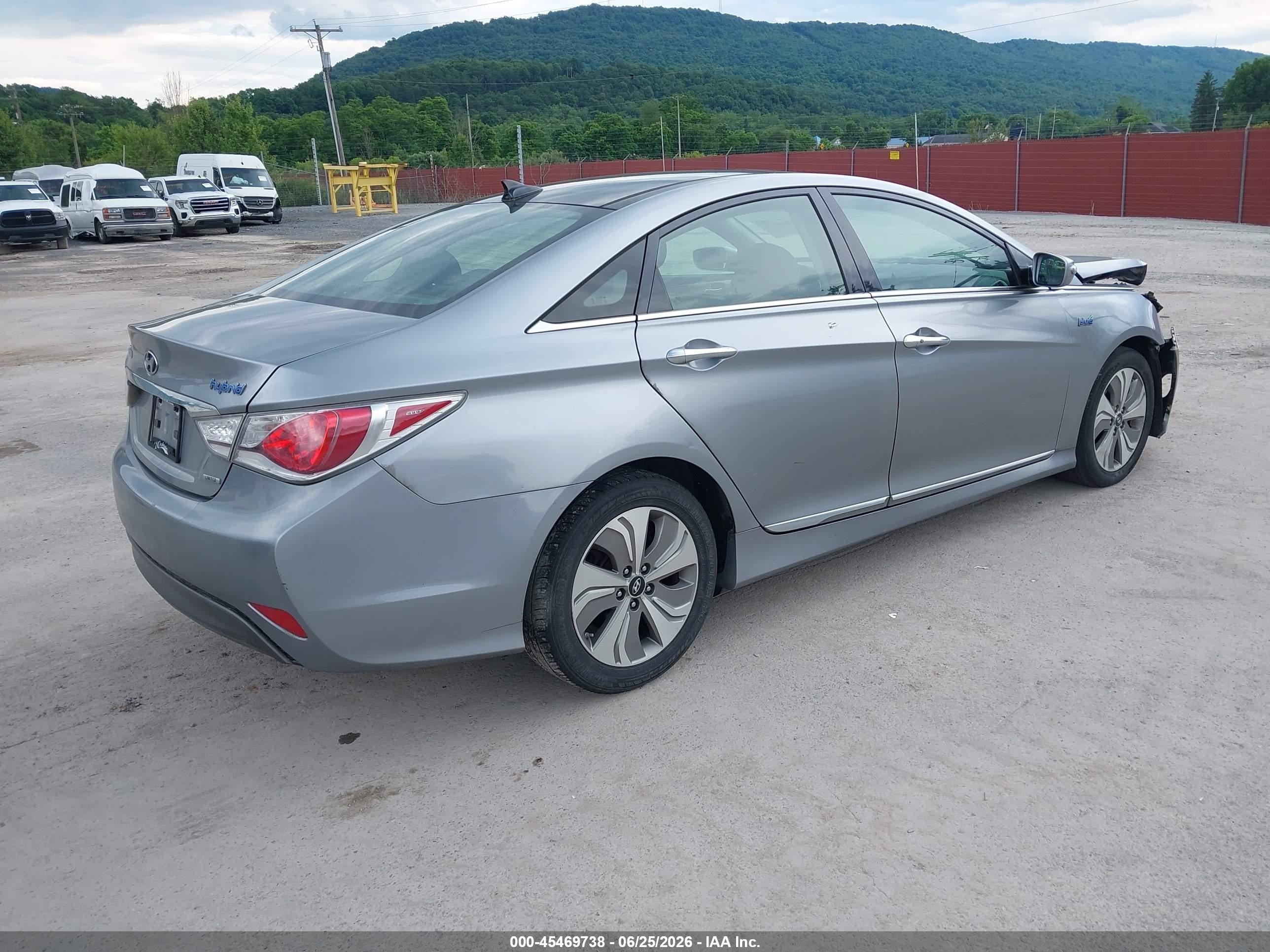 2015 Hyundai Sonata Hybrid Limited Silver vin: KMHEC4A45FA119067