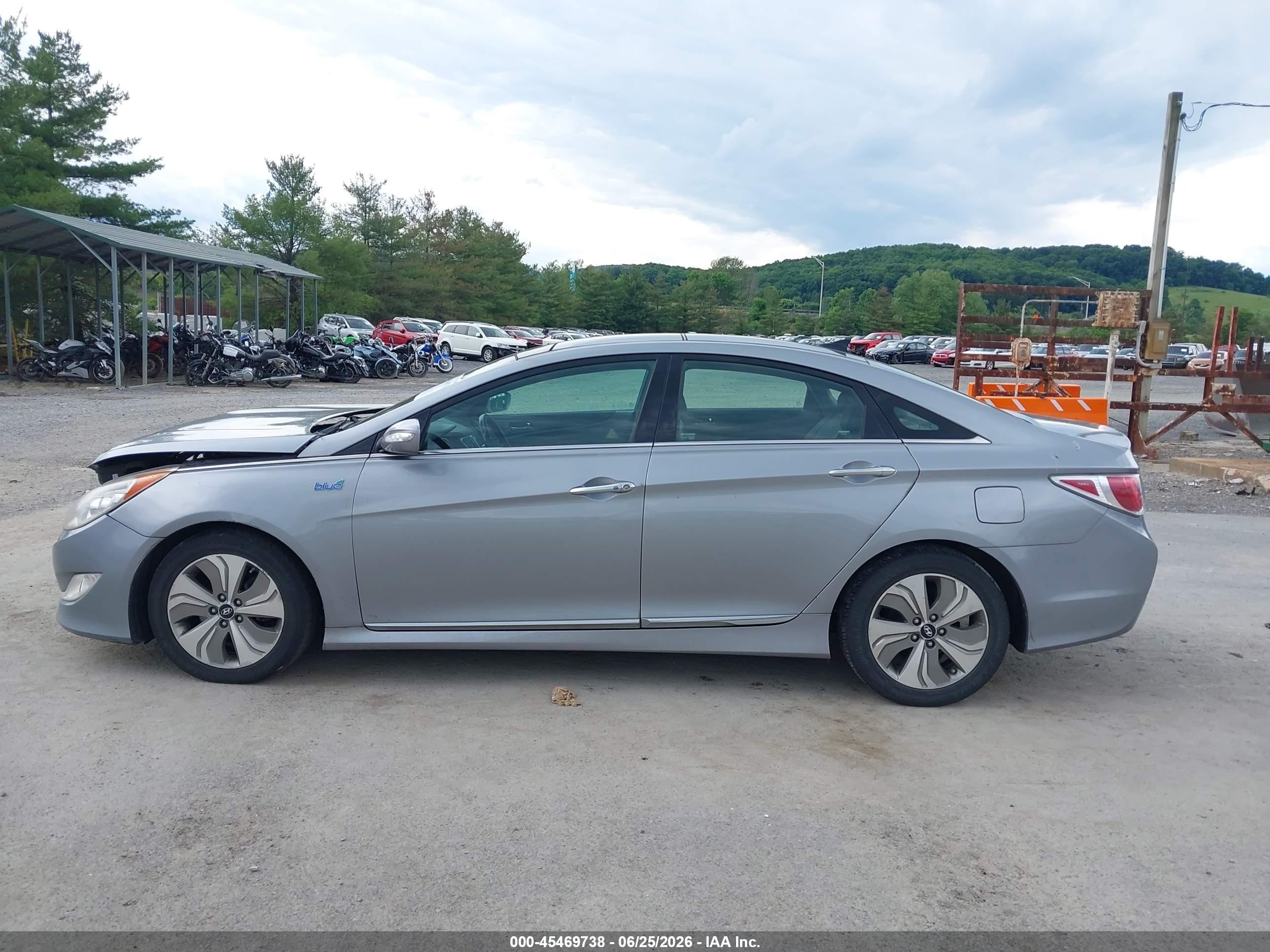 2015 Hyundai Sonata Hybrid Limited Silver vin: KMHEC4A45FA119067