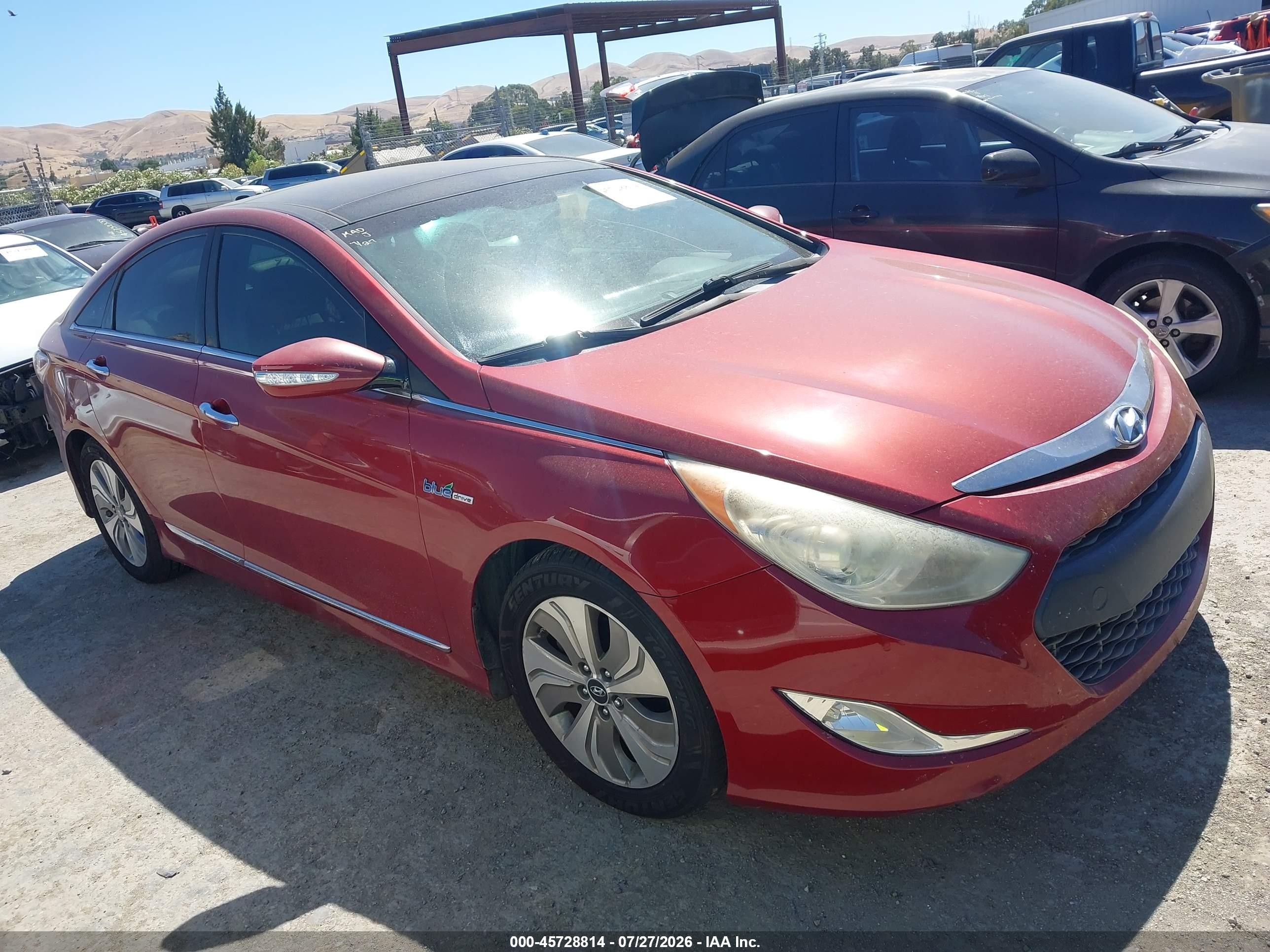 2015 Hyundai Sonata Hybrid Limited Red vin: KMHEC4A45FA128674