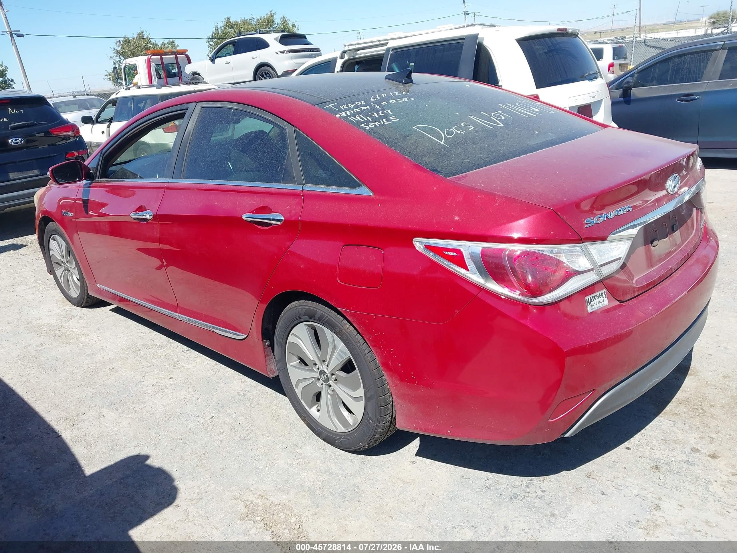 2015 Hyundai Sonata Hybrid Limited Red vin: KMHEC4A45FA128674