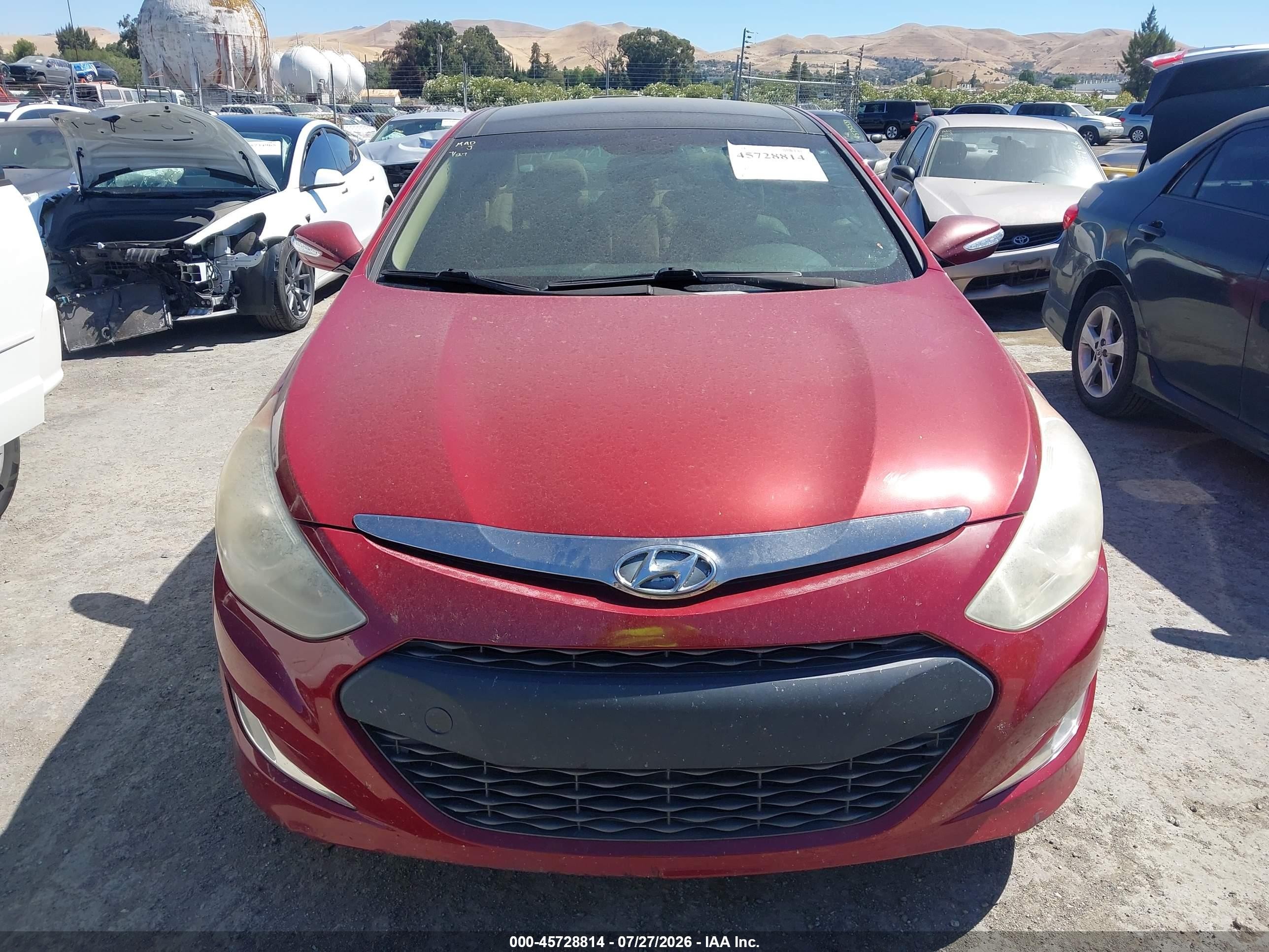 2015 Hyundai Sonata Hybrid Limited Red vin: KMHEC4A45FA128674