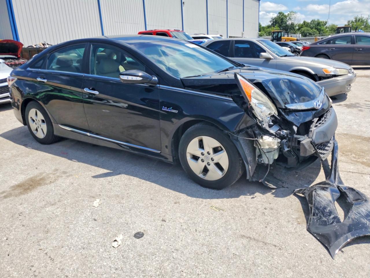 2011 Hyundai Sonata Hybrid Black vin: KMHEC4A46BA003015