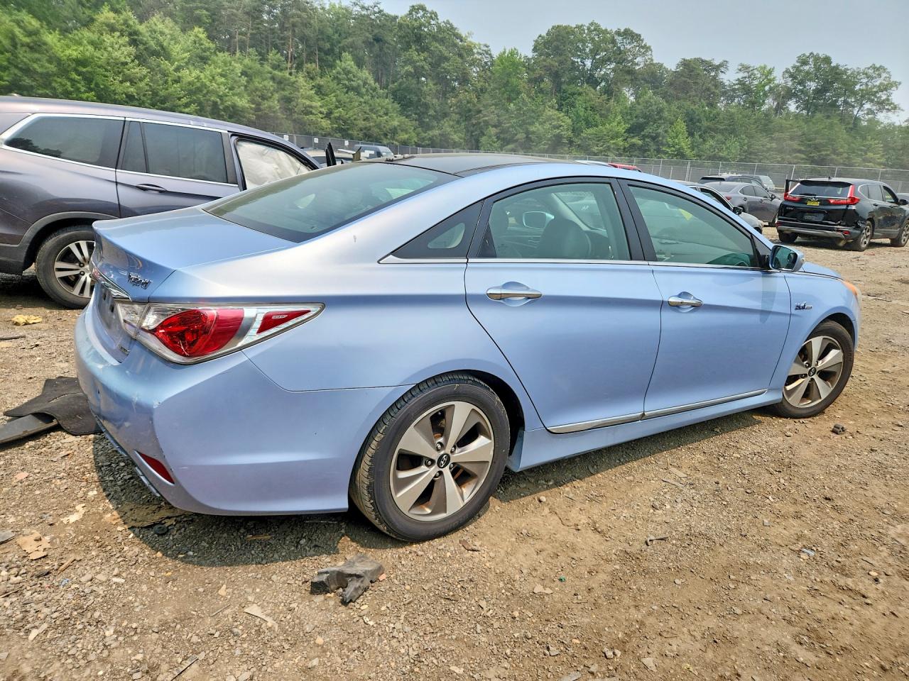 2012 Hyundai Sonata Hybrid Синий vin: KMHEC4A46CA026781