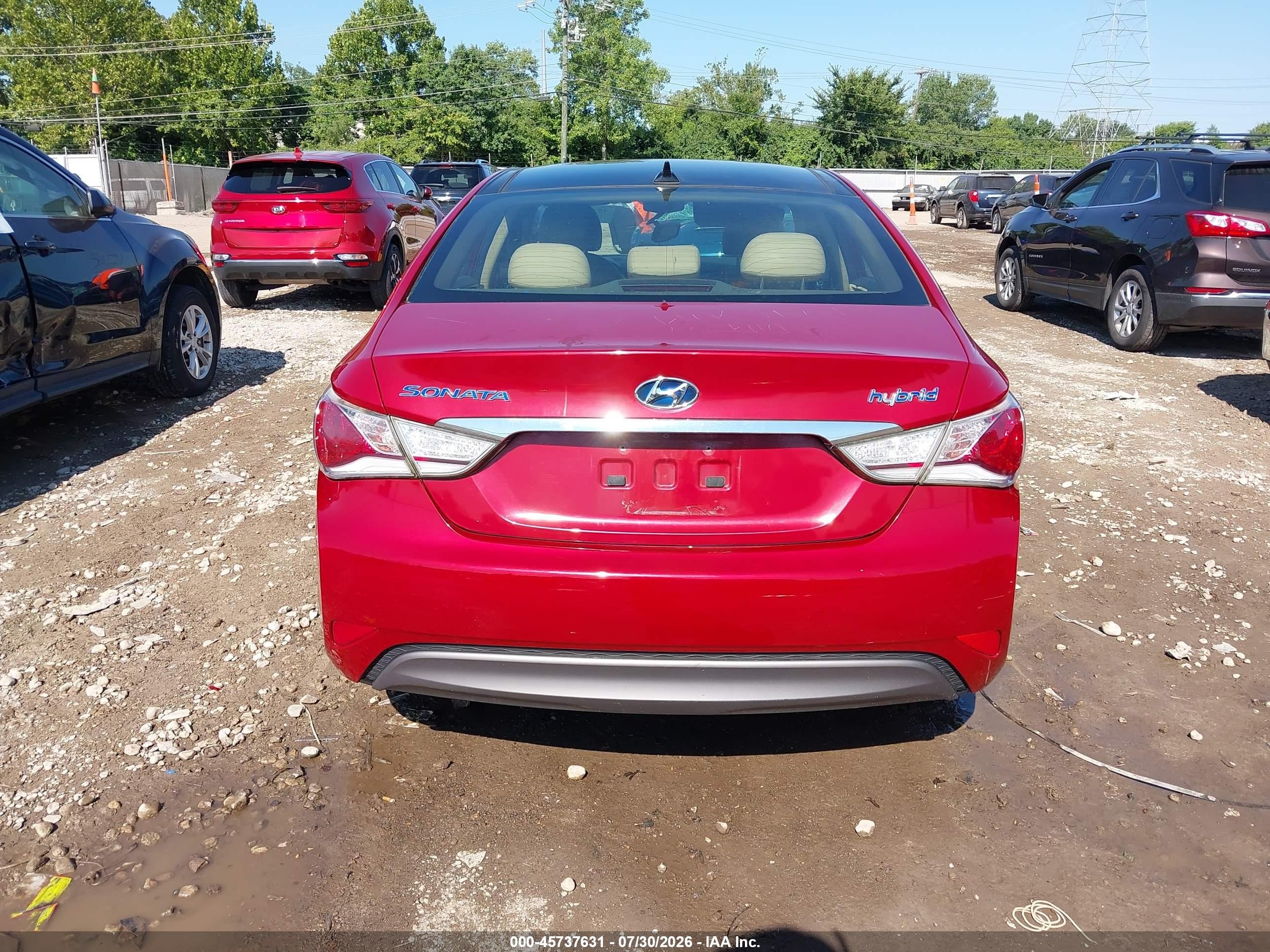 2012 Hyundai Sonata Hybrid   Red vin: KMHEC4A46CA038669