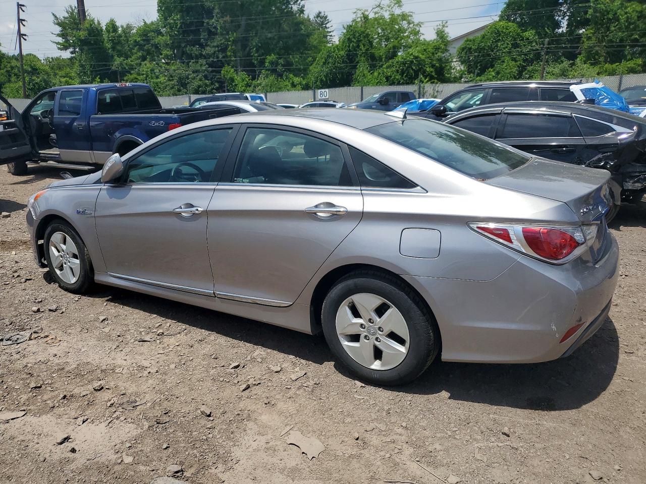 2012 Hyundai Sonata Hybrid Silver vin: KMHEC4A46CA039076