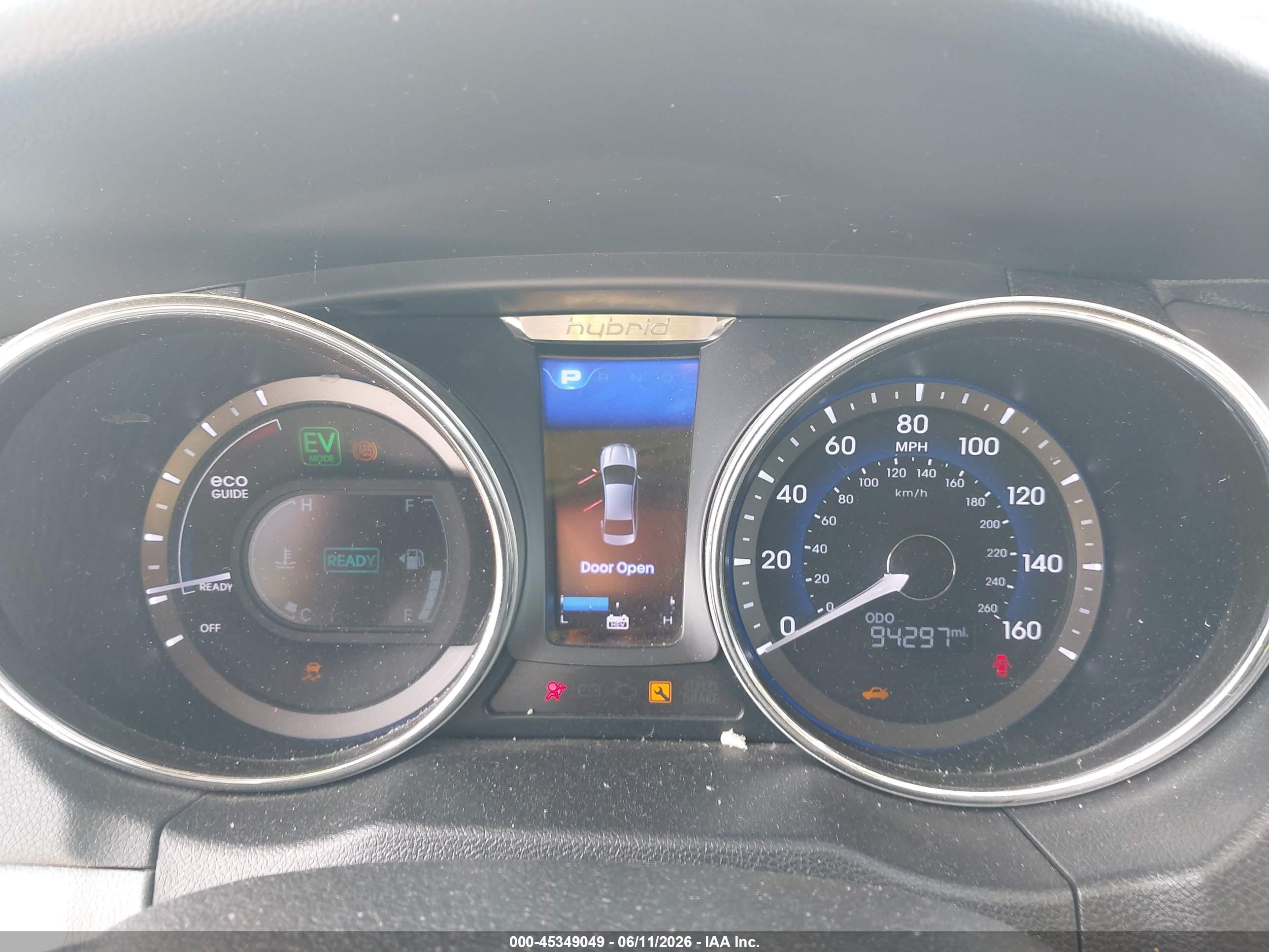 2012 Hyundai Sonata Hybrid   Silver vin: KMHEC4A46CA045251