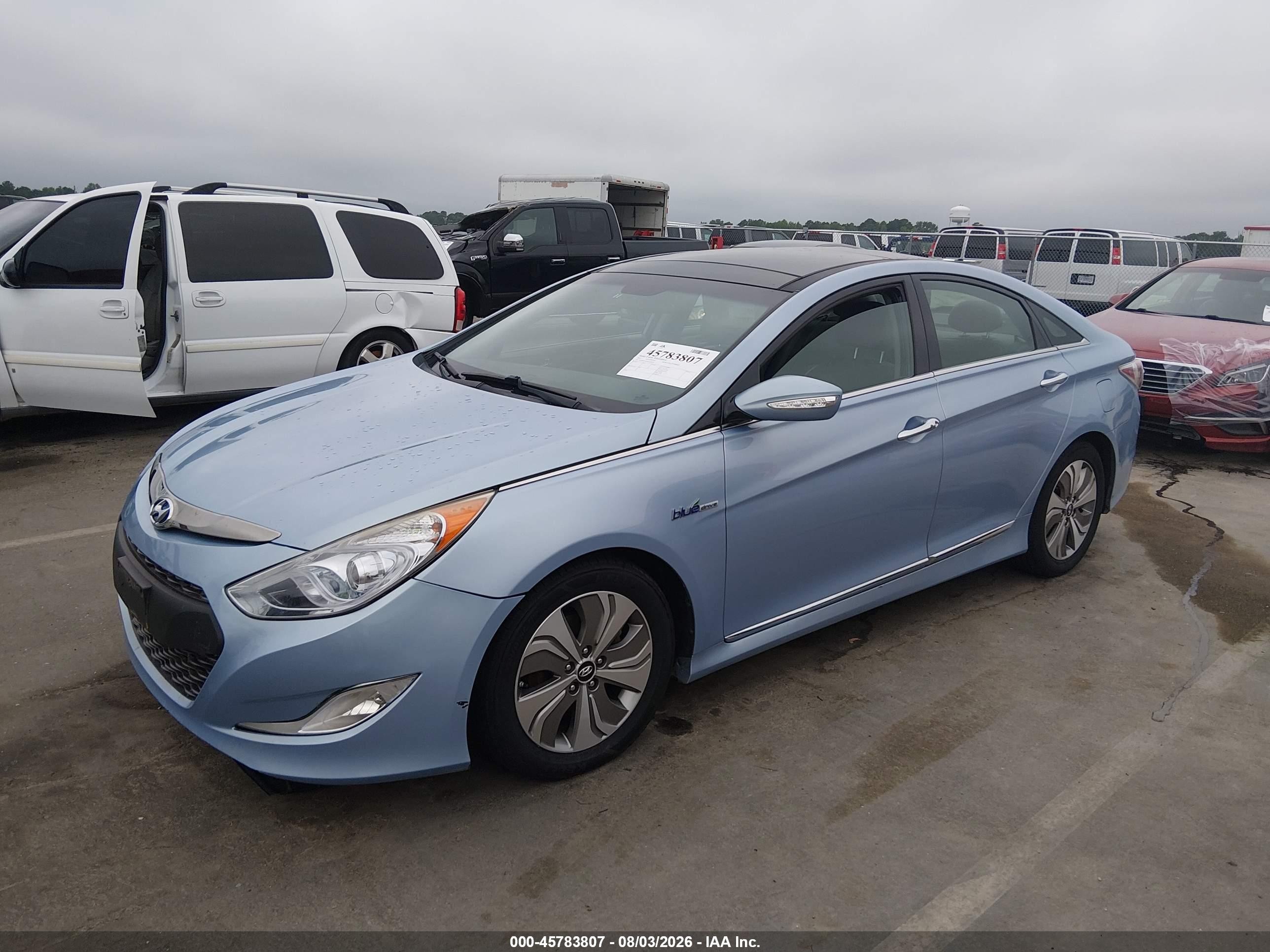 2013 Hyundai Sonata Hybrid Limited Light Blue vin: KMHEC4A46DA050287