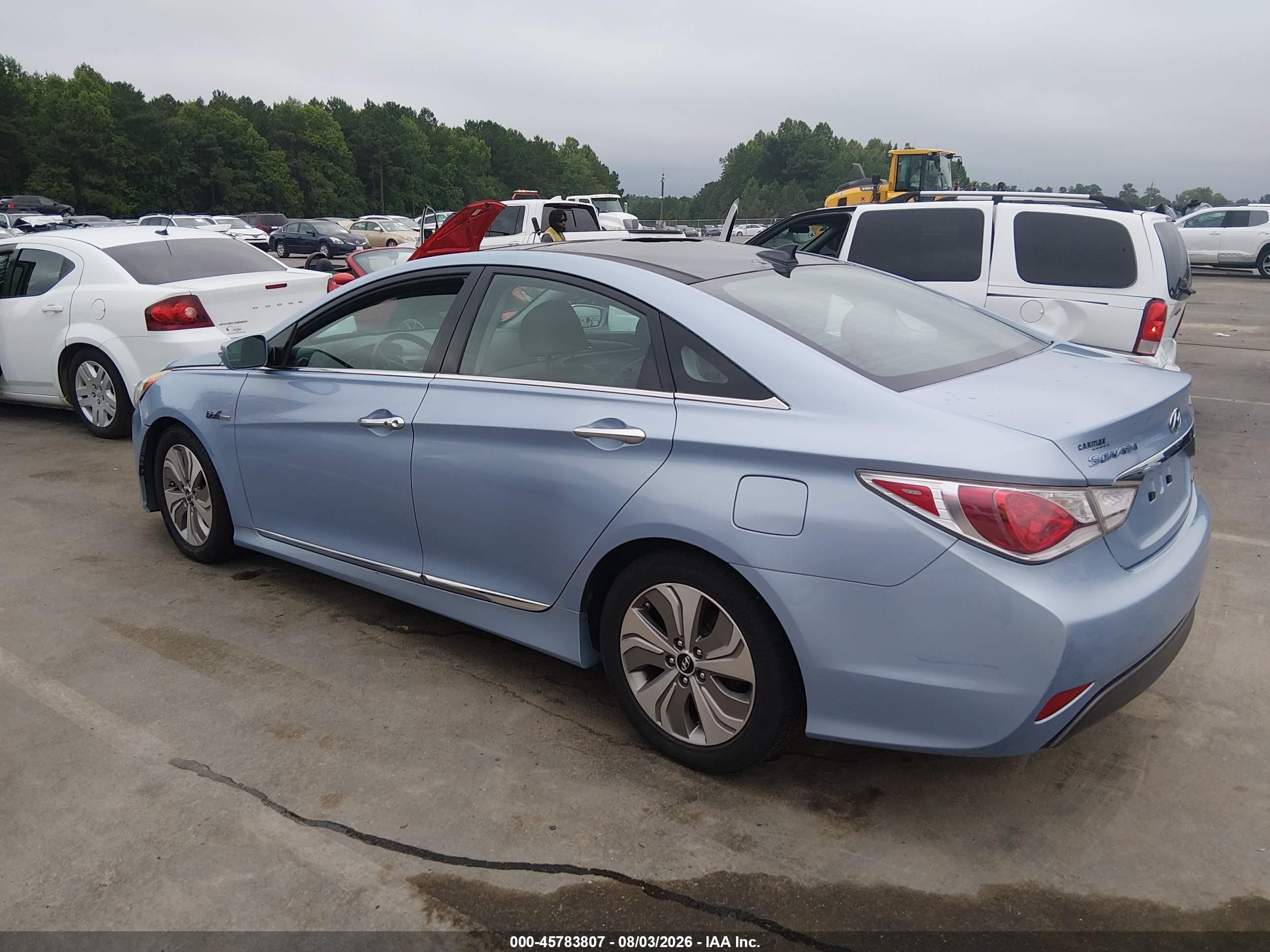 2013 Hyundai Sonata Hybrid Limited Light Blue vin: KMHEC4A46DA050287