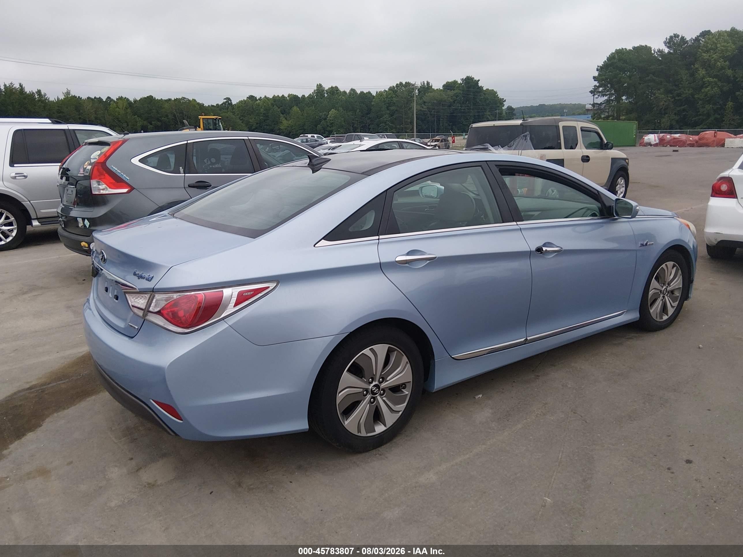 2013 Hyundai Sonata Hybrid Limited Light Blue vin: KMHEC4A46DA050287